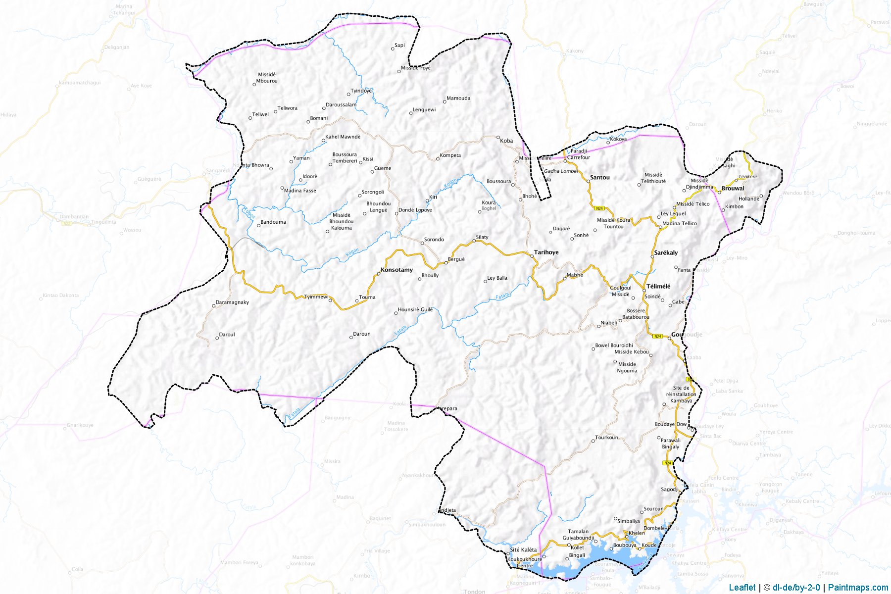 Muestras de recorte de mapas Telimele (Télimélé)-1