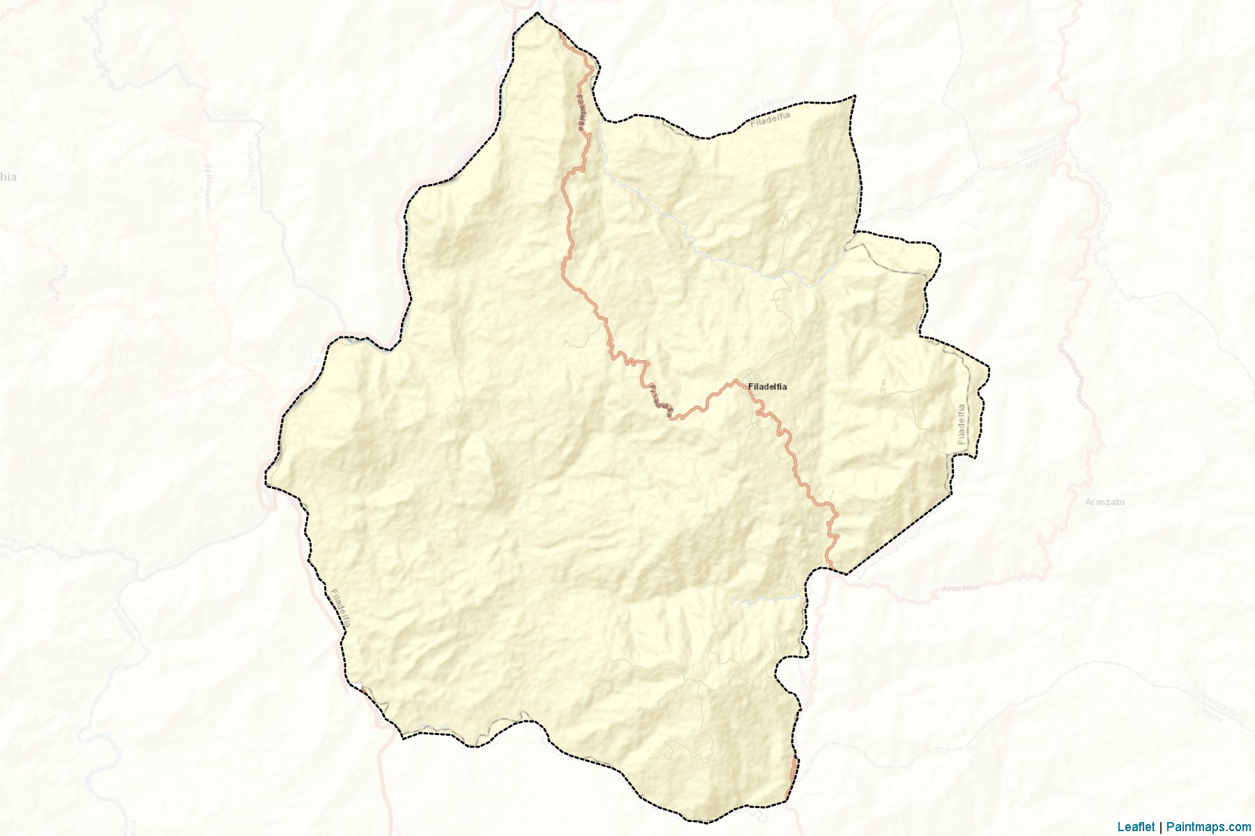 Muestras de recorte de mapas Filadelfia (Caldas)-2