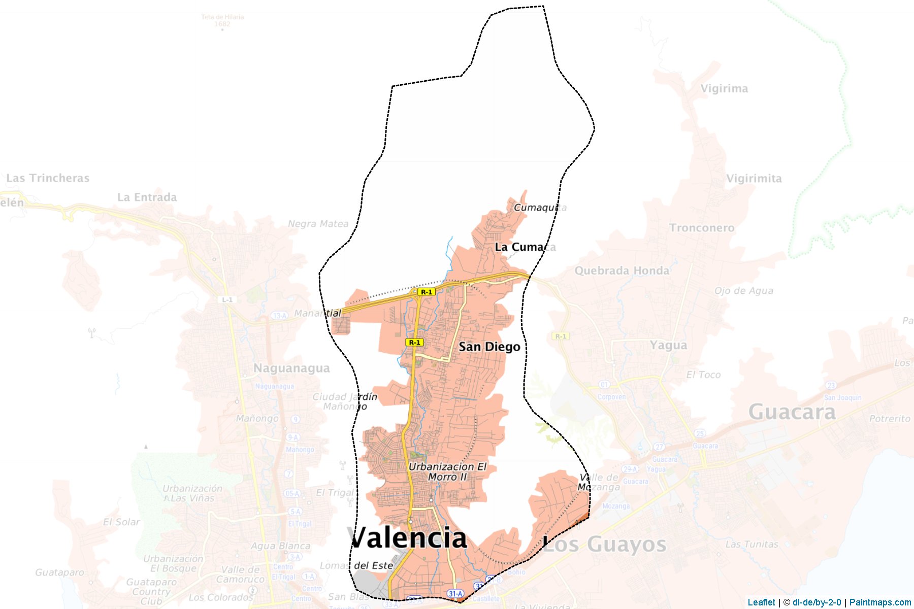 Municipio San Diego (Carabobo) Map Cropping Samples-1