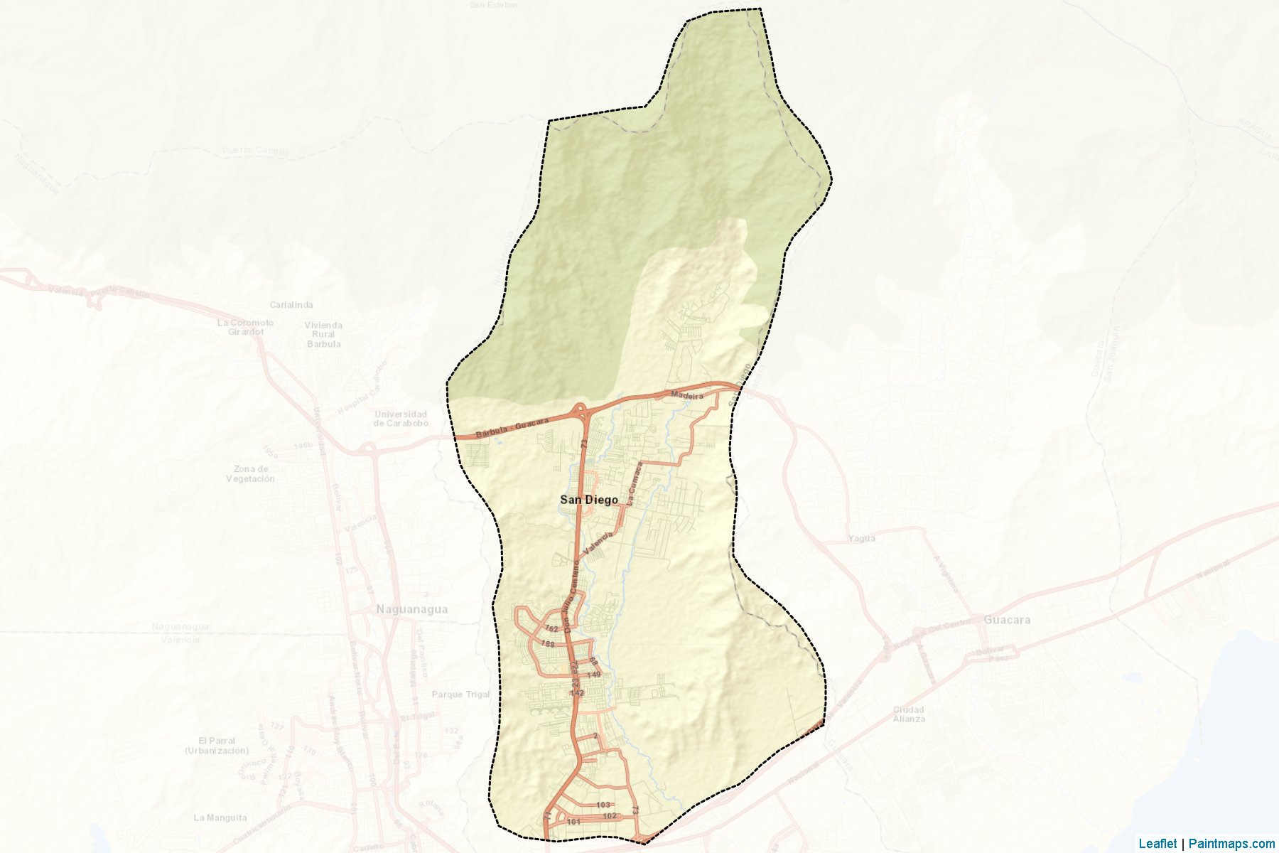 Municipio San Diego (Carabobo) Map Cropping Samples-2