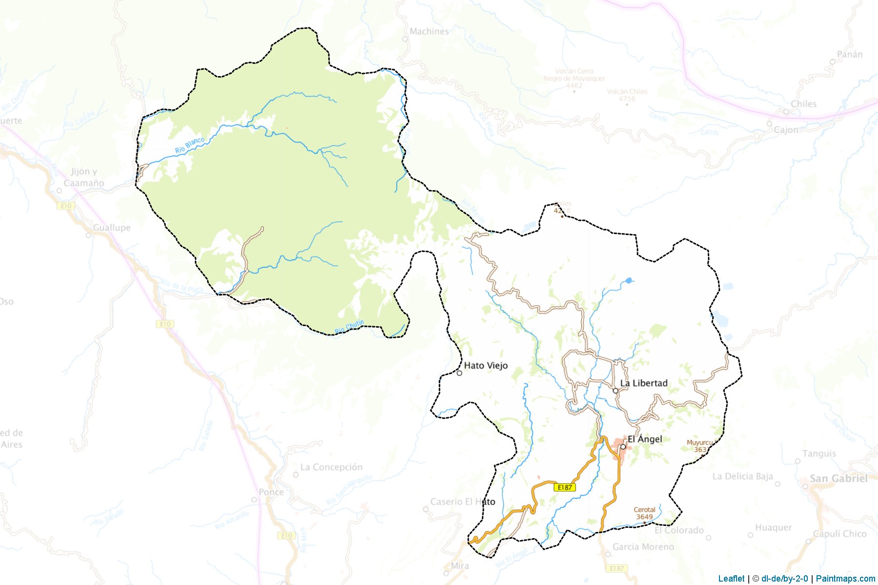 Muestras de recorte de mapas Espejo (Carchi)-1