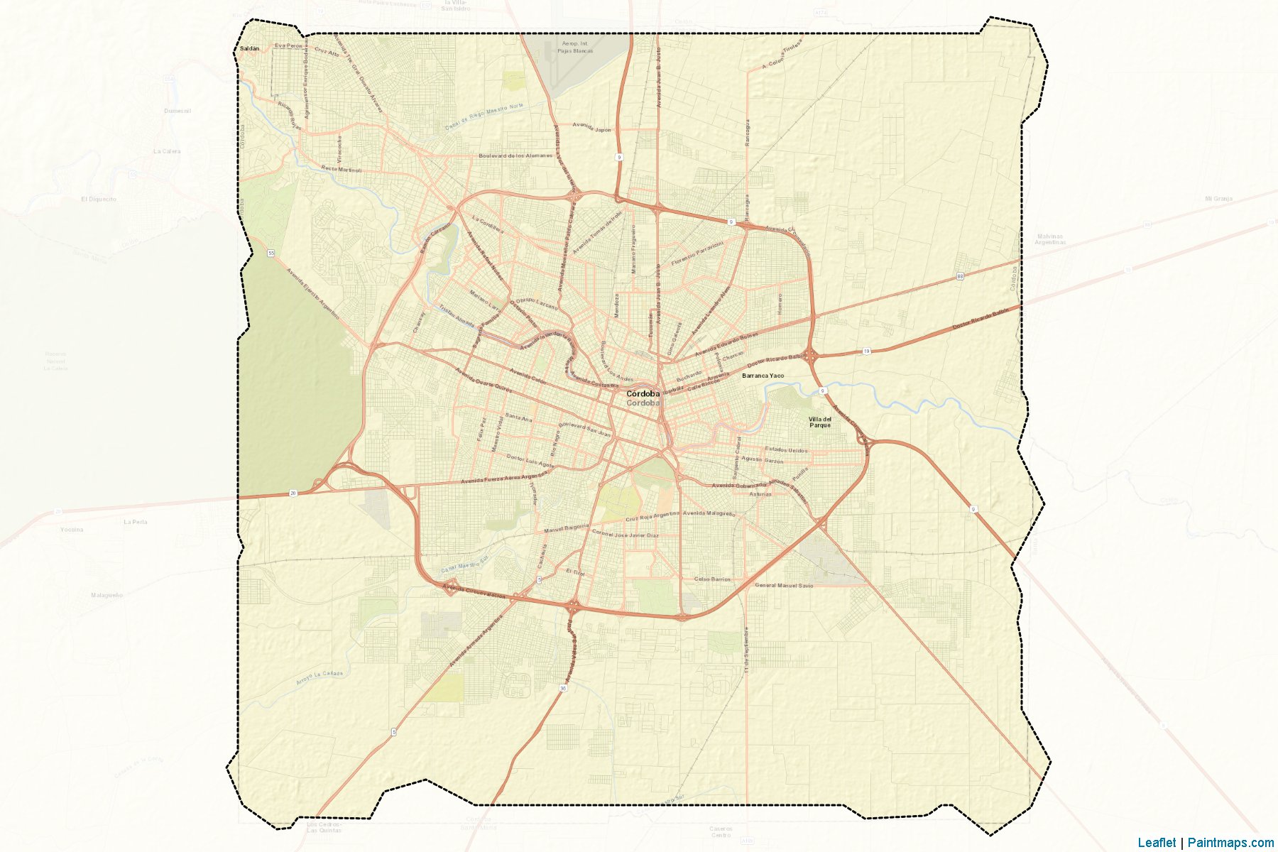 La Capital (Córdoba eyaleti) Haritası Örnekleri-2