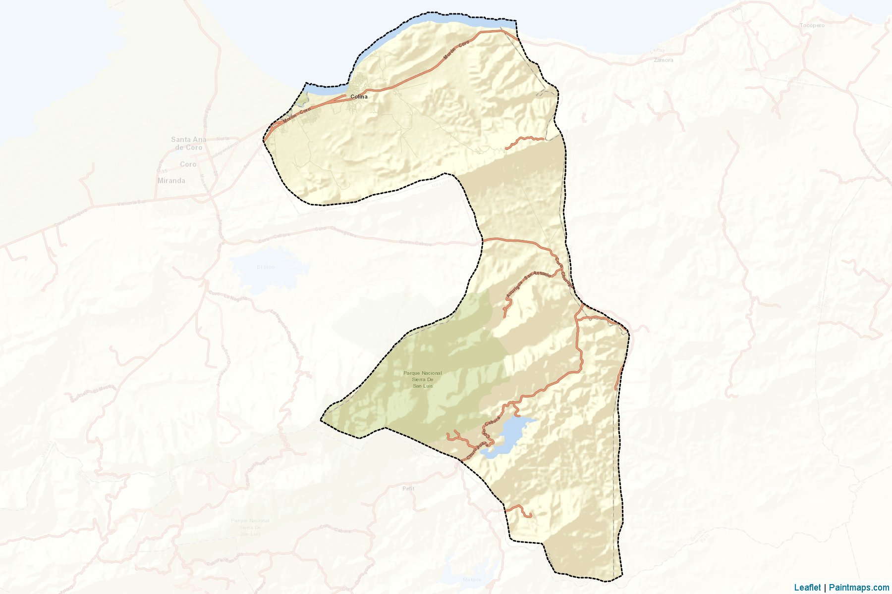 Muestras de recorte de mapas Colina (Falcón)-2