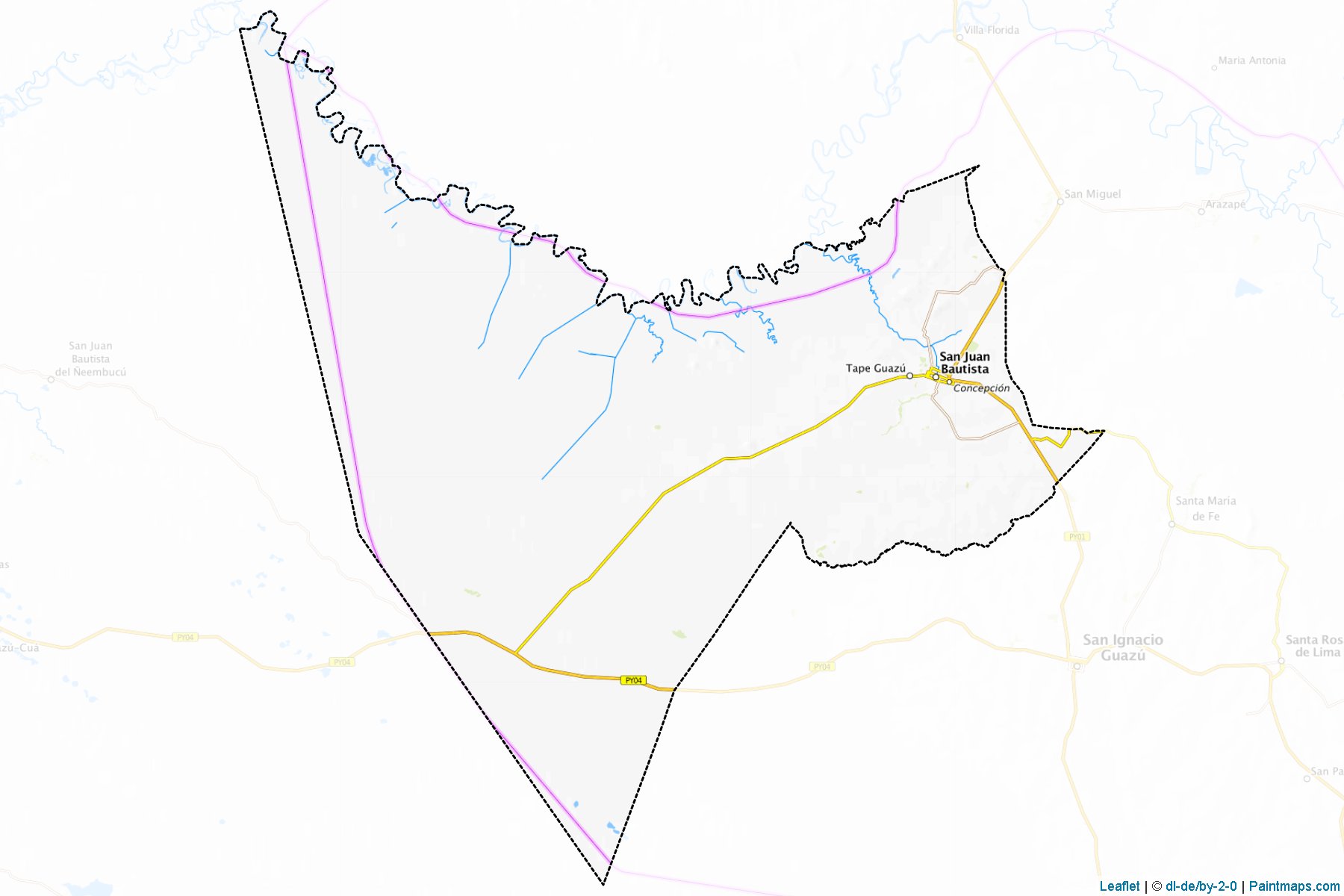 San Juan Bautista (Misiones) Haritası Örnekleri-1