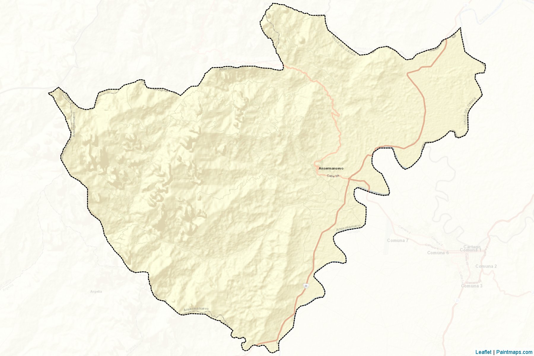 Ansermanuevo (Valle del Cauca) Map Cropping Samples-2