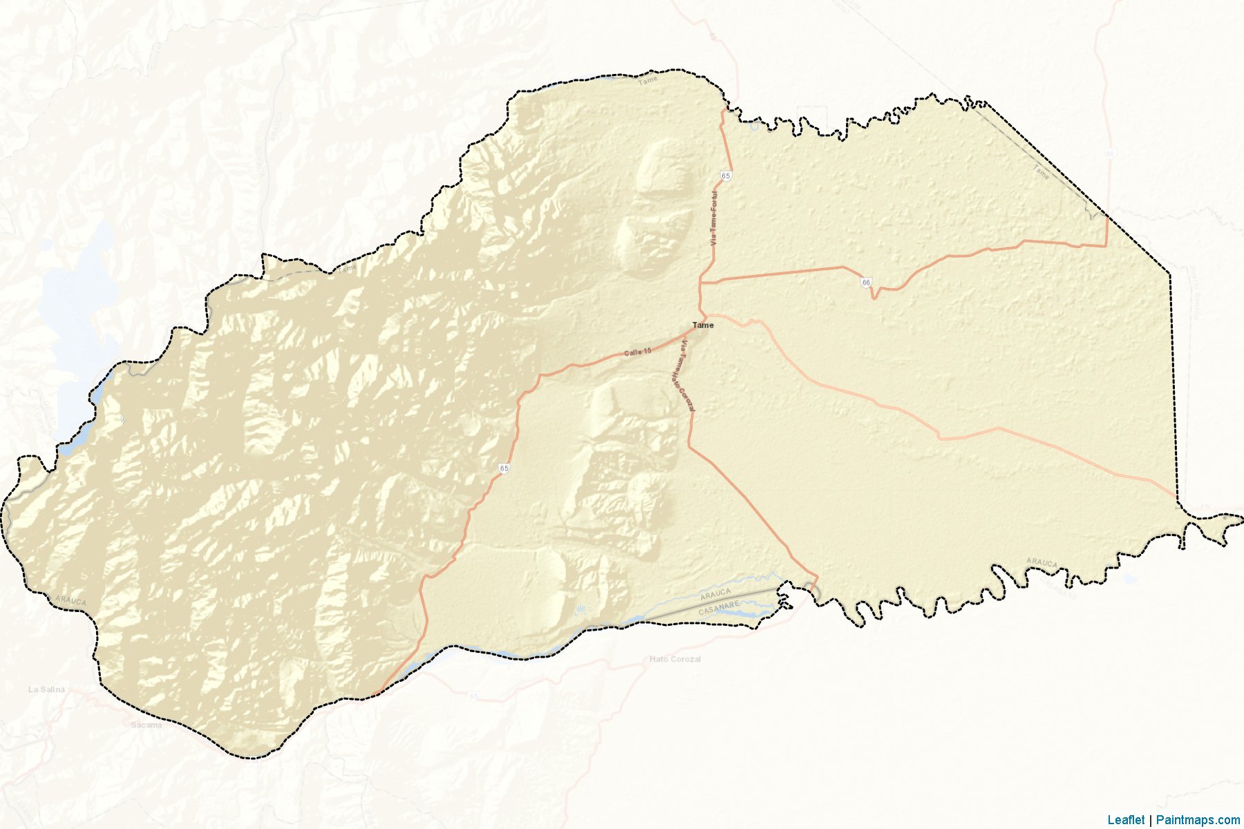 Muestras de recorte de mapas Tame (Arauca)-2