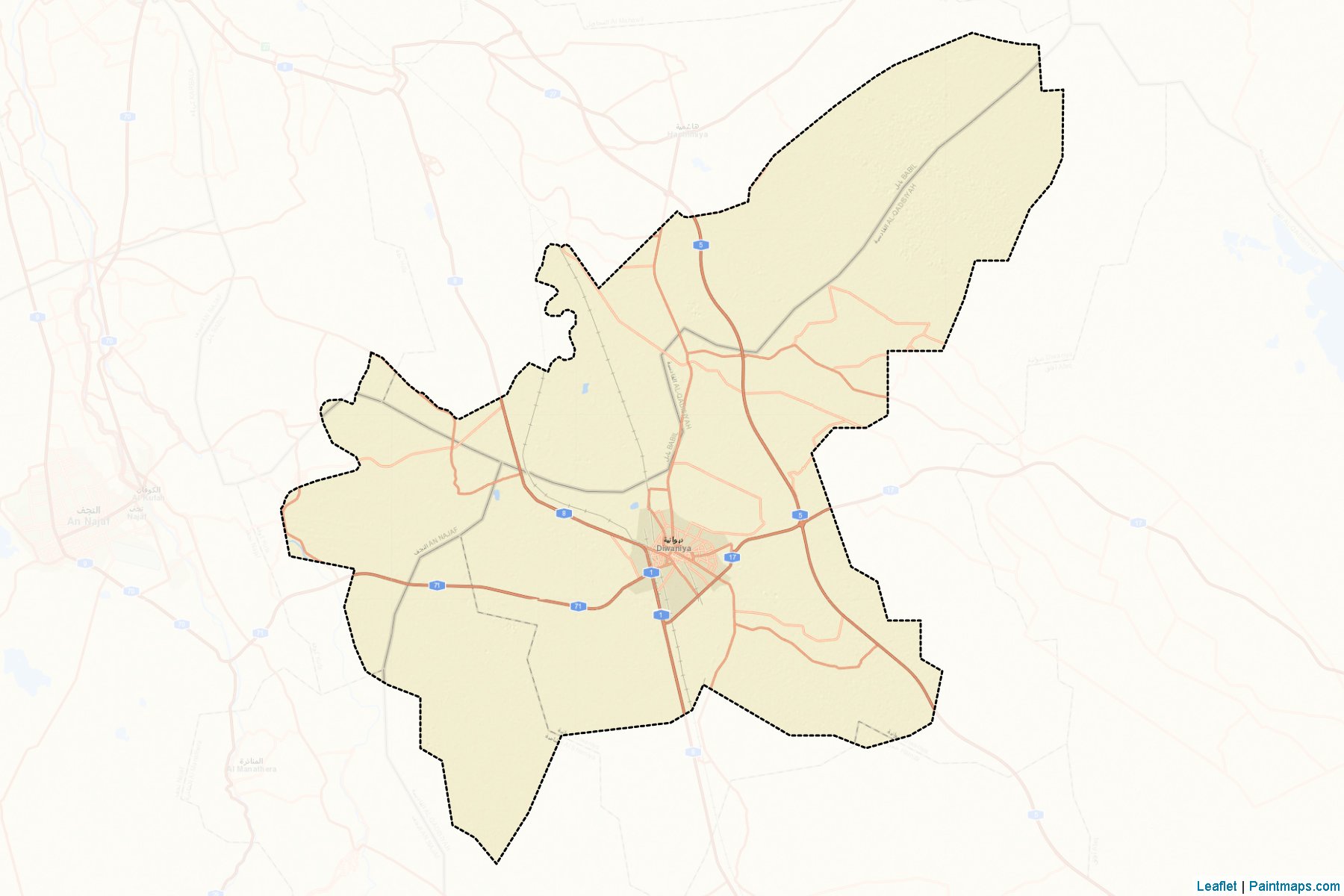 Diwaniya (Kadisiye ili) Haritası Örnekleri-2