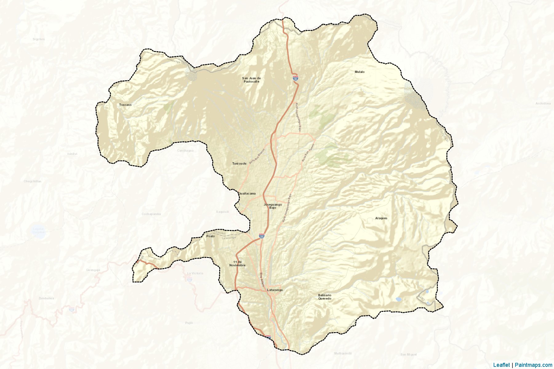 Muestras de recorte de mapas Latacunga (Cotopaxi)-2