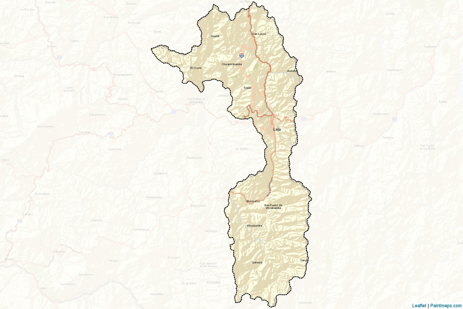 Muestras de recorte de mapas Loja (Loja)-2