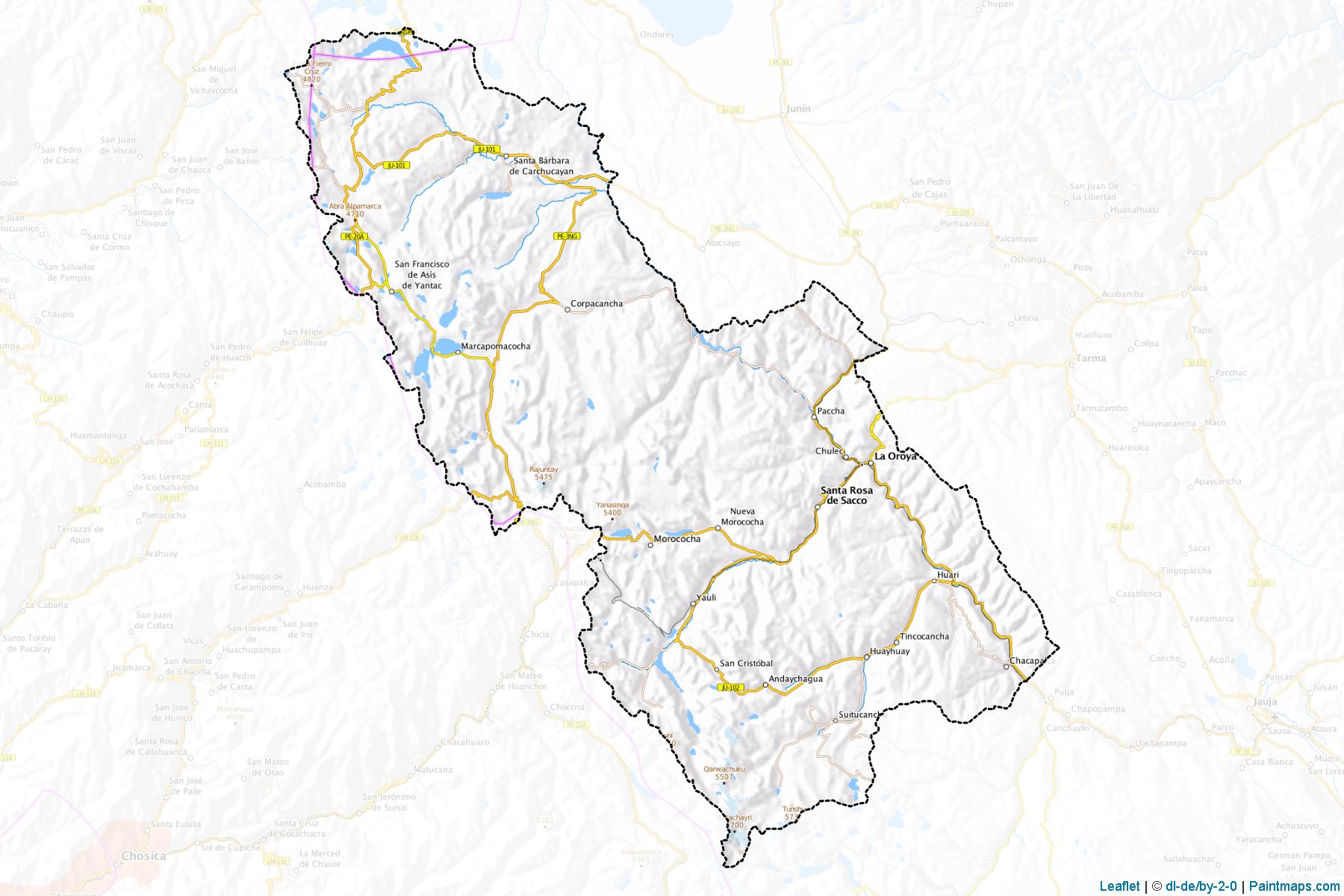 Muestras de recorte de mapas Yauli (Junin)-1