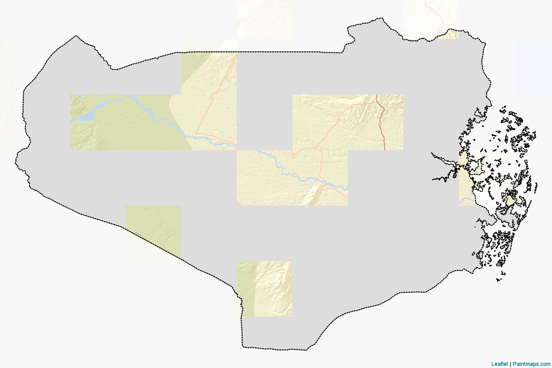 Muestras de recorte de mapas Rufiji (Pwani)-2