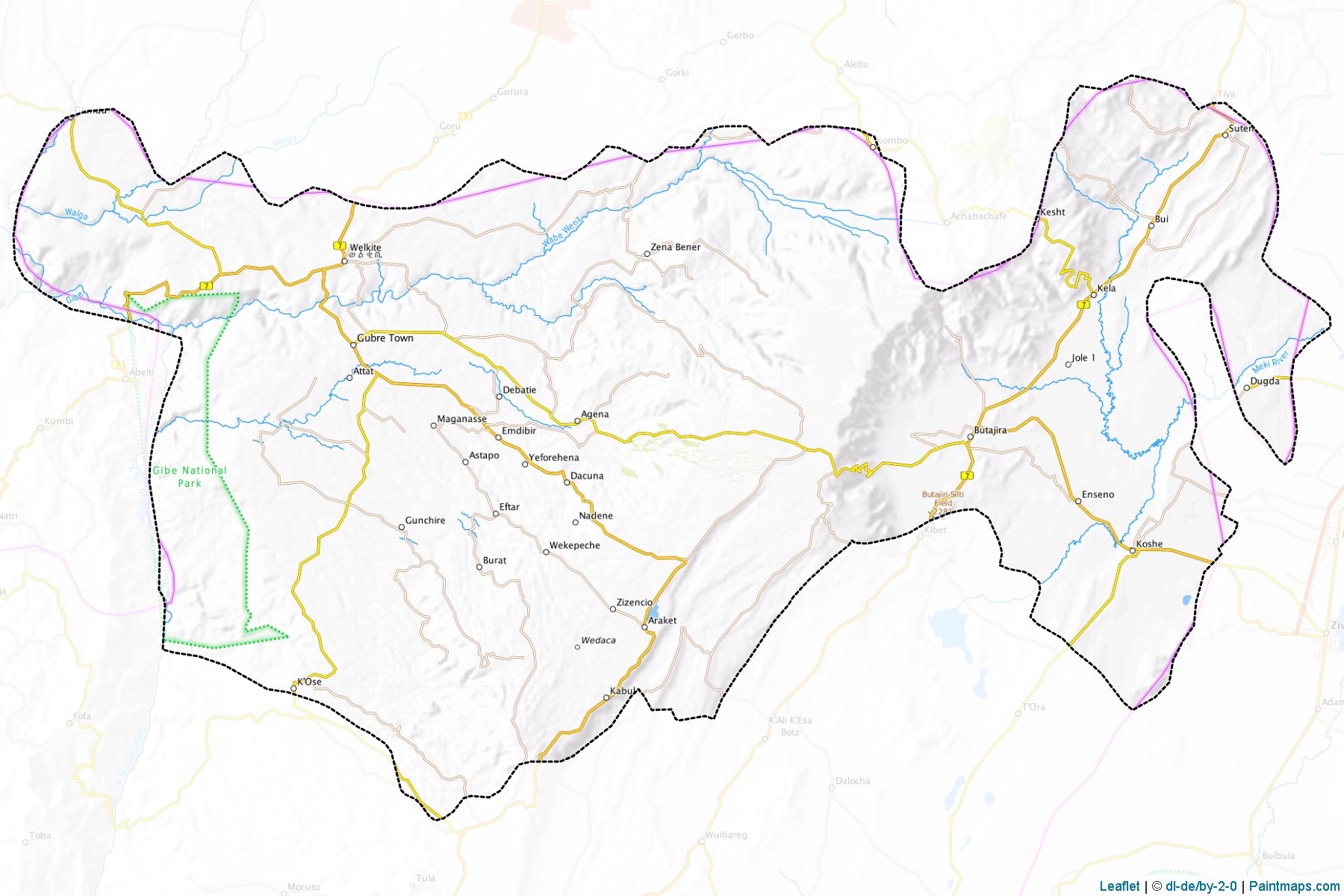 Gurage (Southern Nations Nationalities and People's Region) Map Cropping Samples-1