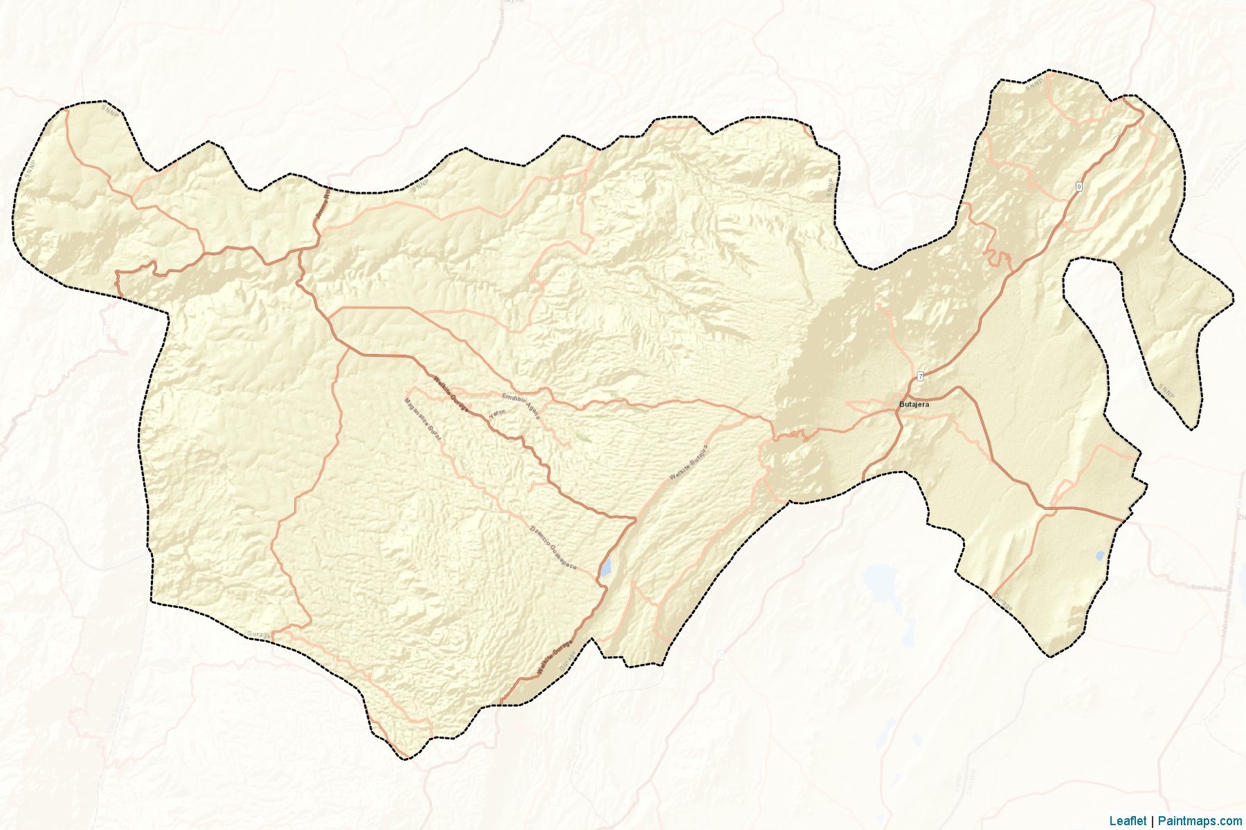 Gurage (Southern Nations Nationalities and People's Region) Map Cropping Samples-2