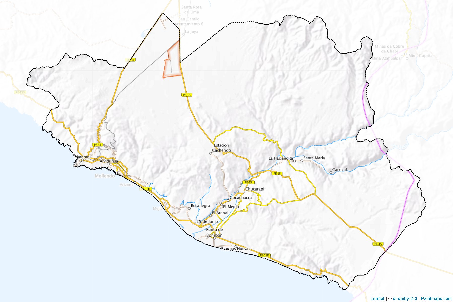 Muestras de recorte de mapas Islay (Arequipa)-1