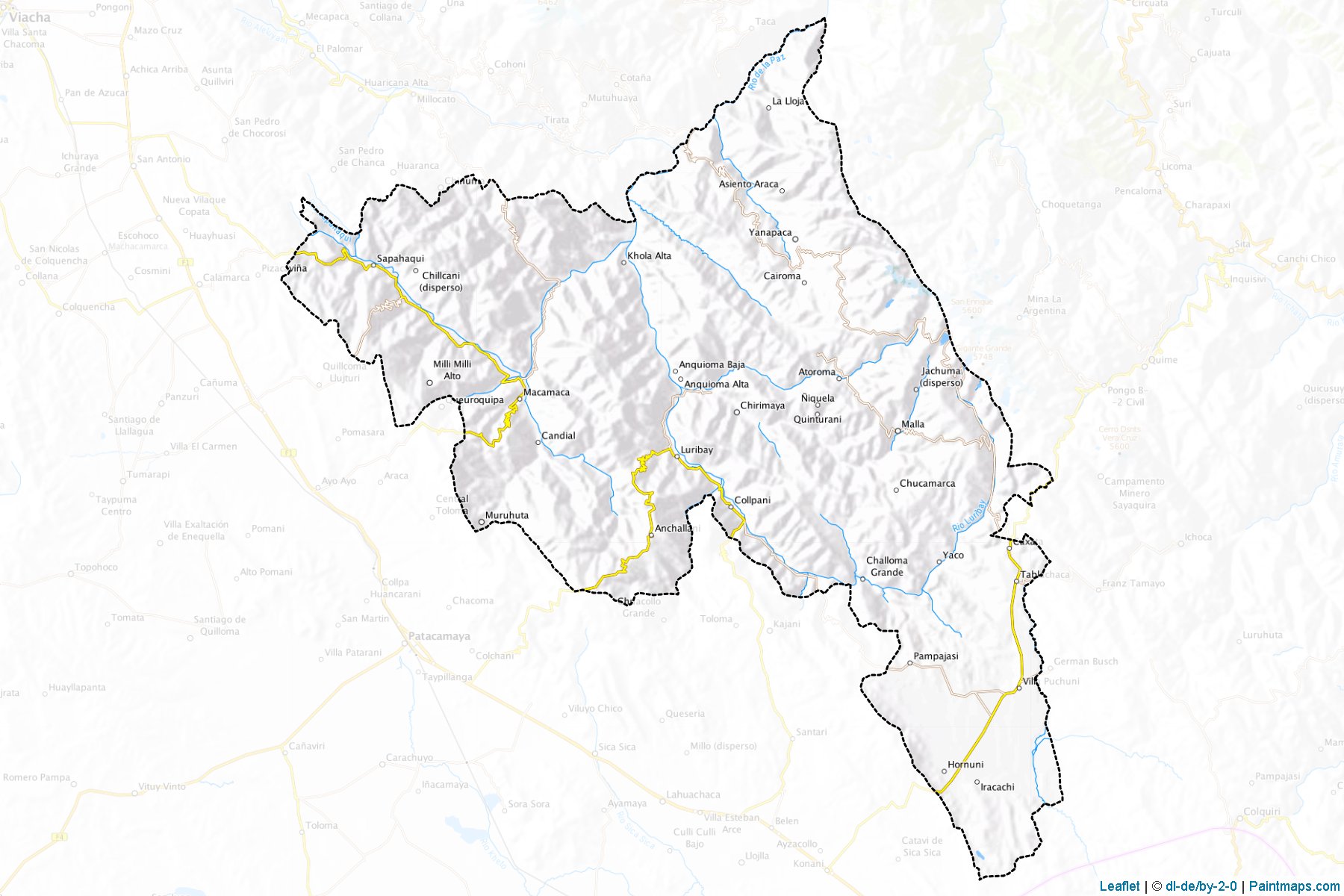 Muestras de recorte de mapas Loayza (La Paz)-1