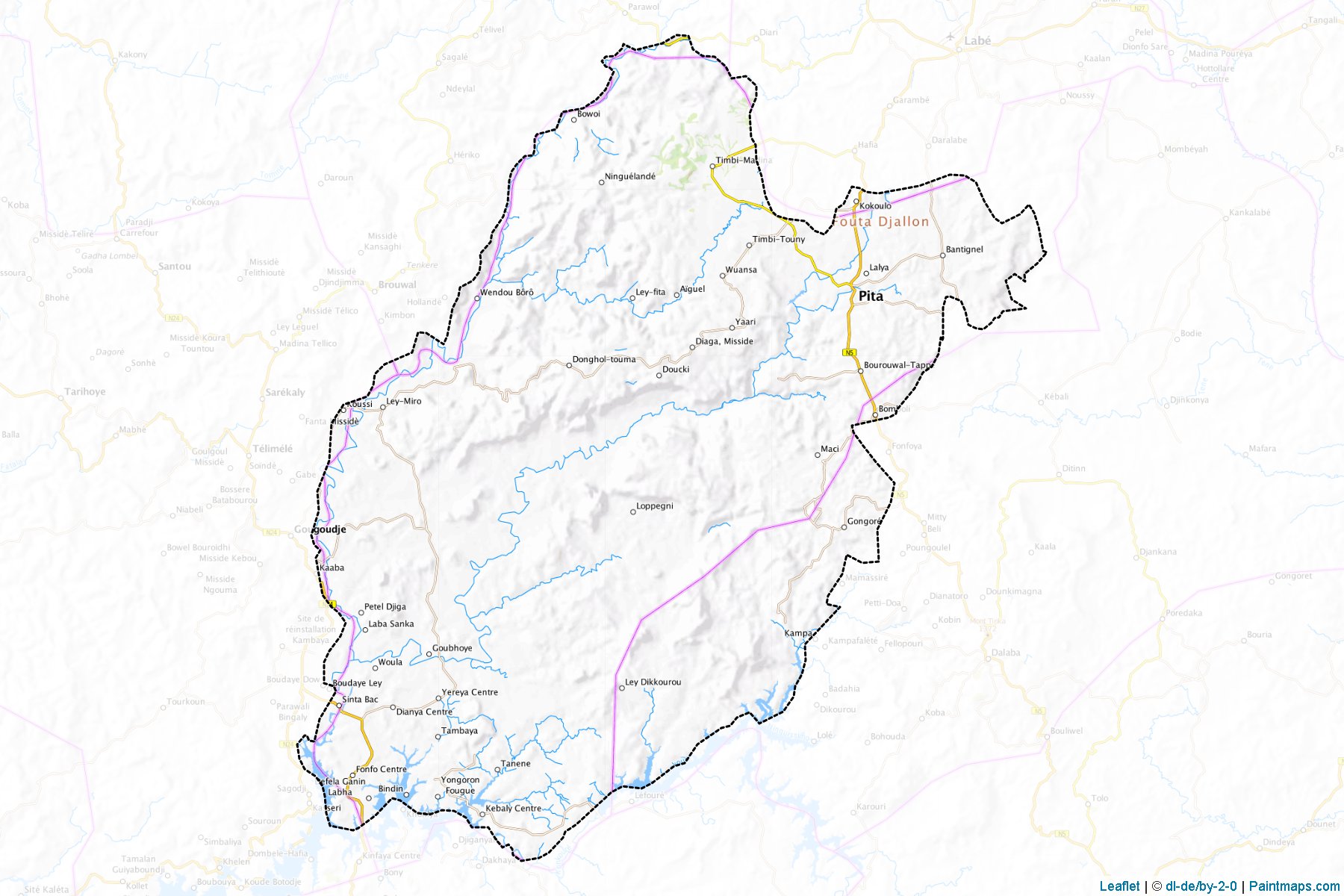 Muestras de recorte de mapas Pita (Pita)-1