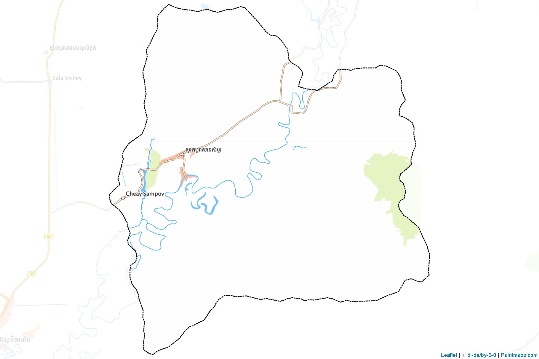 Muestras de recorte de mapas Prasat Sambour (Kâmpóng Thum)-1