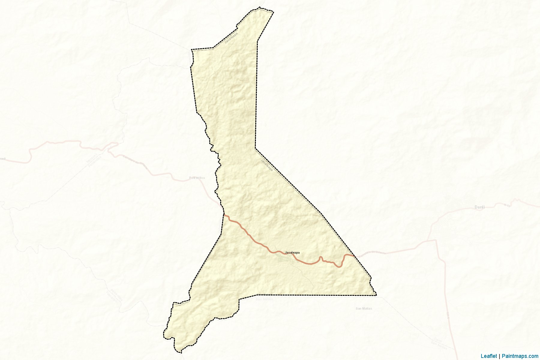 Muestras de recorte de mapas Jacaleapa (El Paraíso)-2