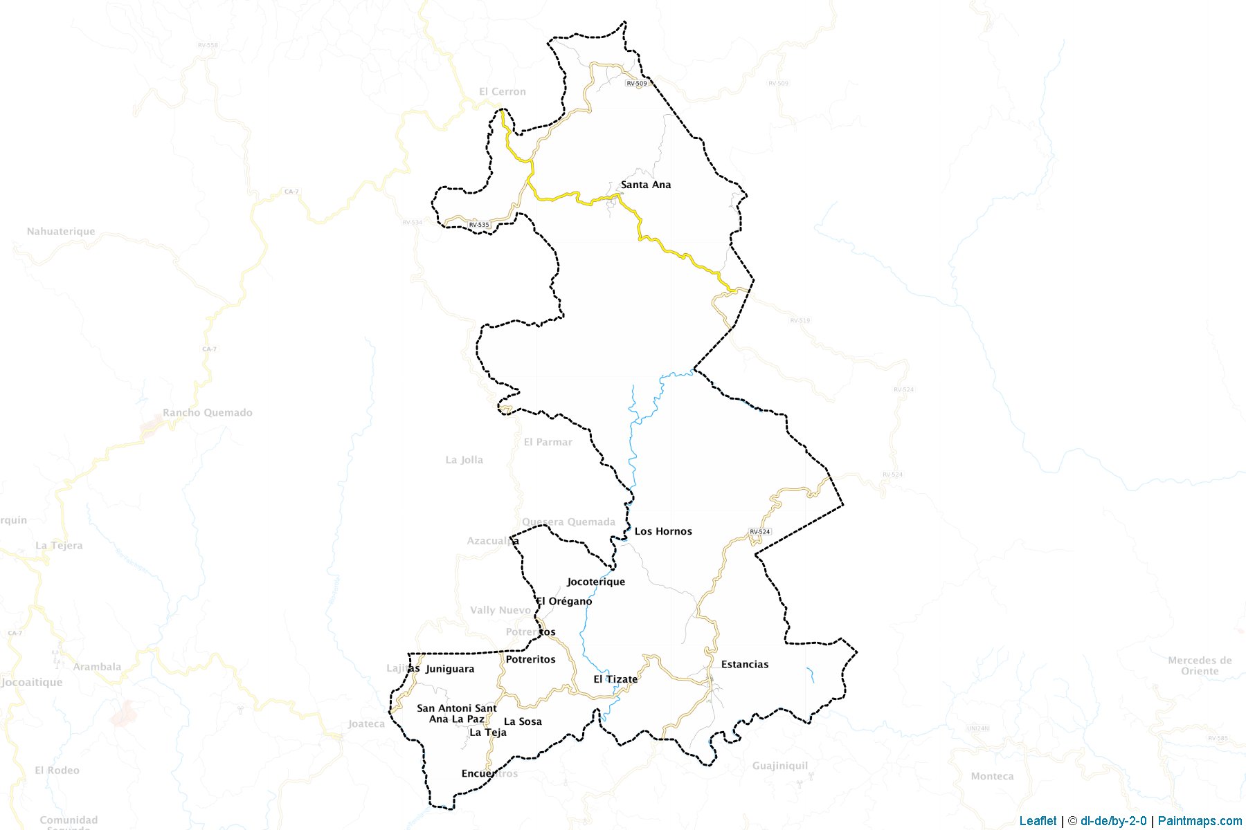 Muestras de recorte de mapas Santa Ana (La Paz)-1