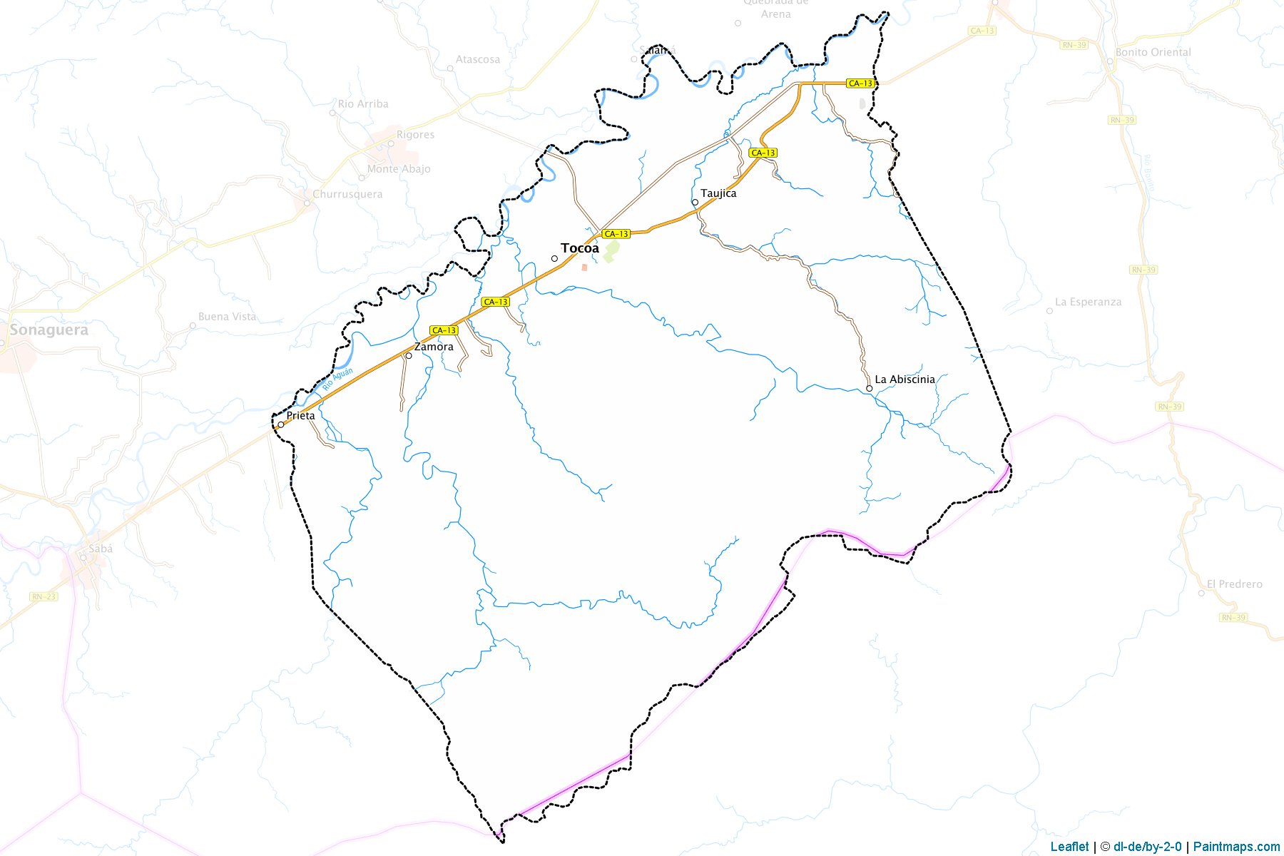 Muestras de recorte de mapas Tocoa (Colón)-1