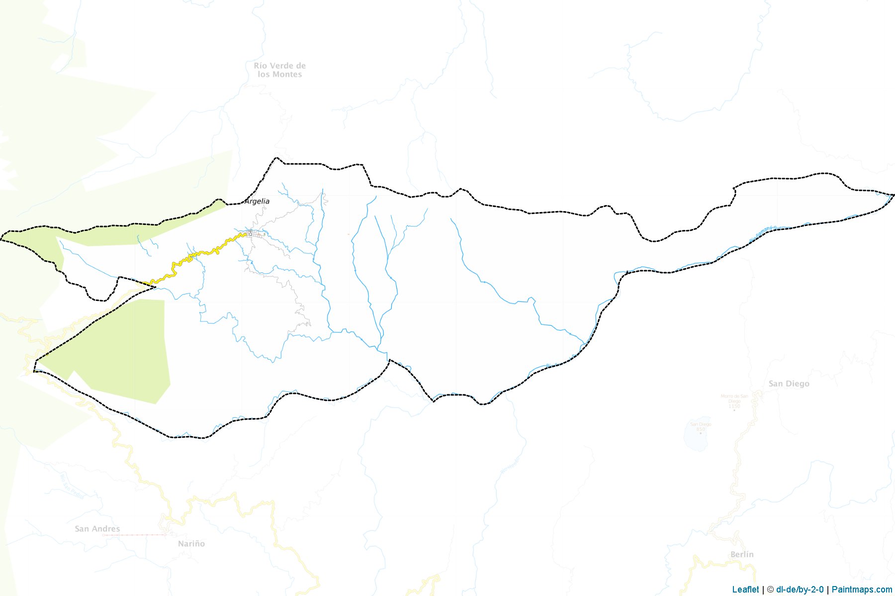 Argelia (Antioquia) Haritası Örnekleri-1