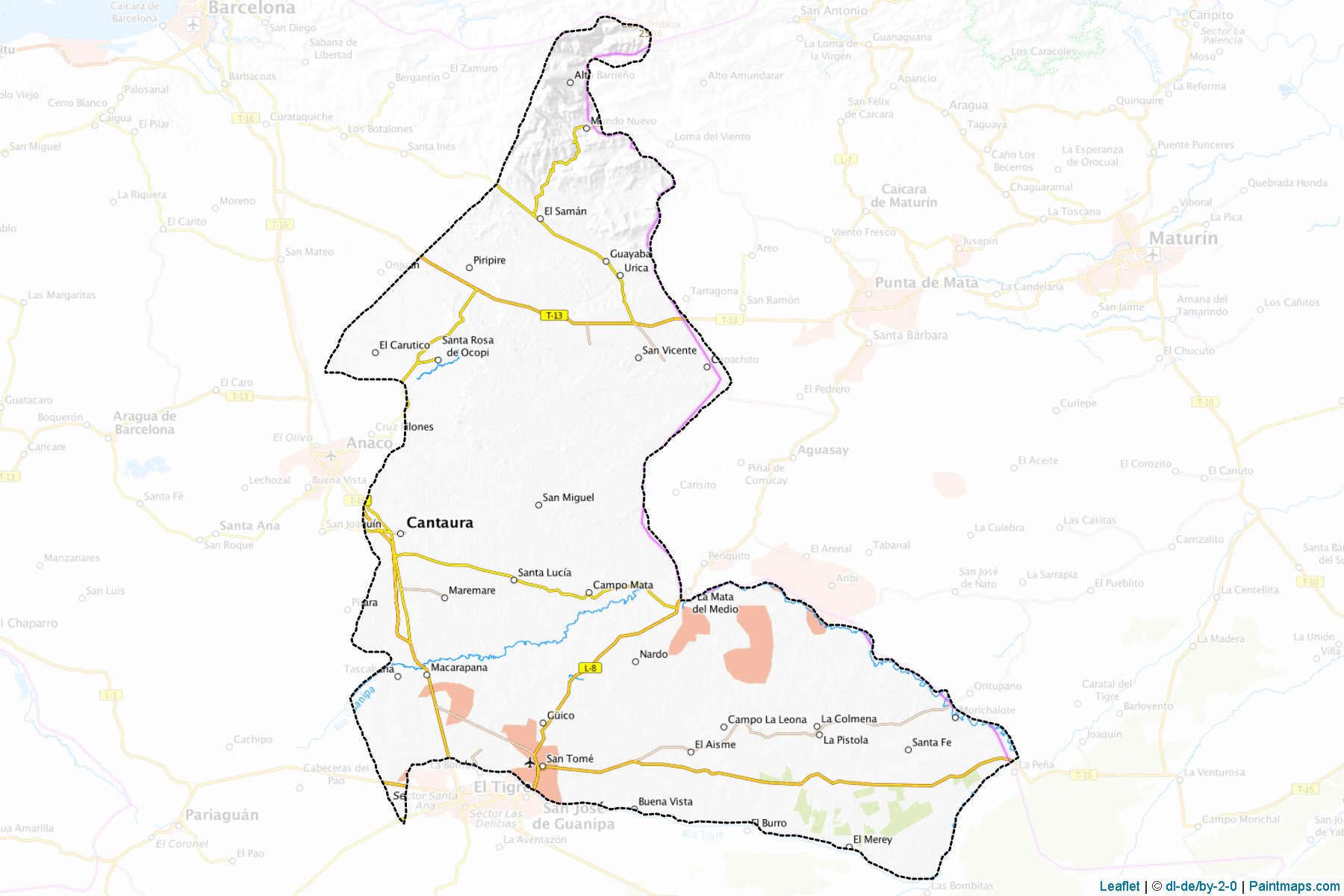 Freites (Anzoategui) Haritası Örnekleri-1