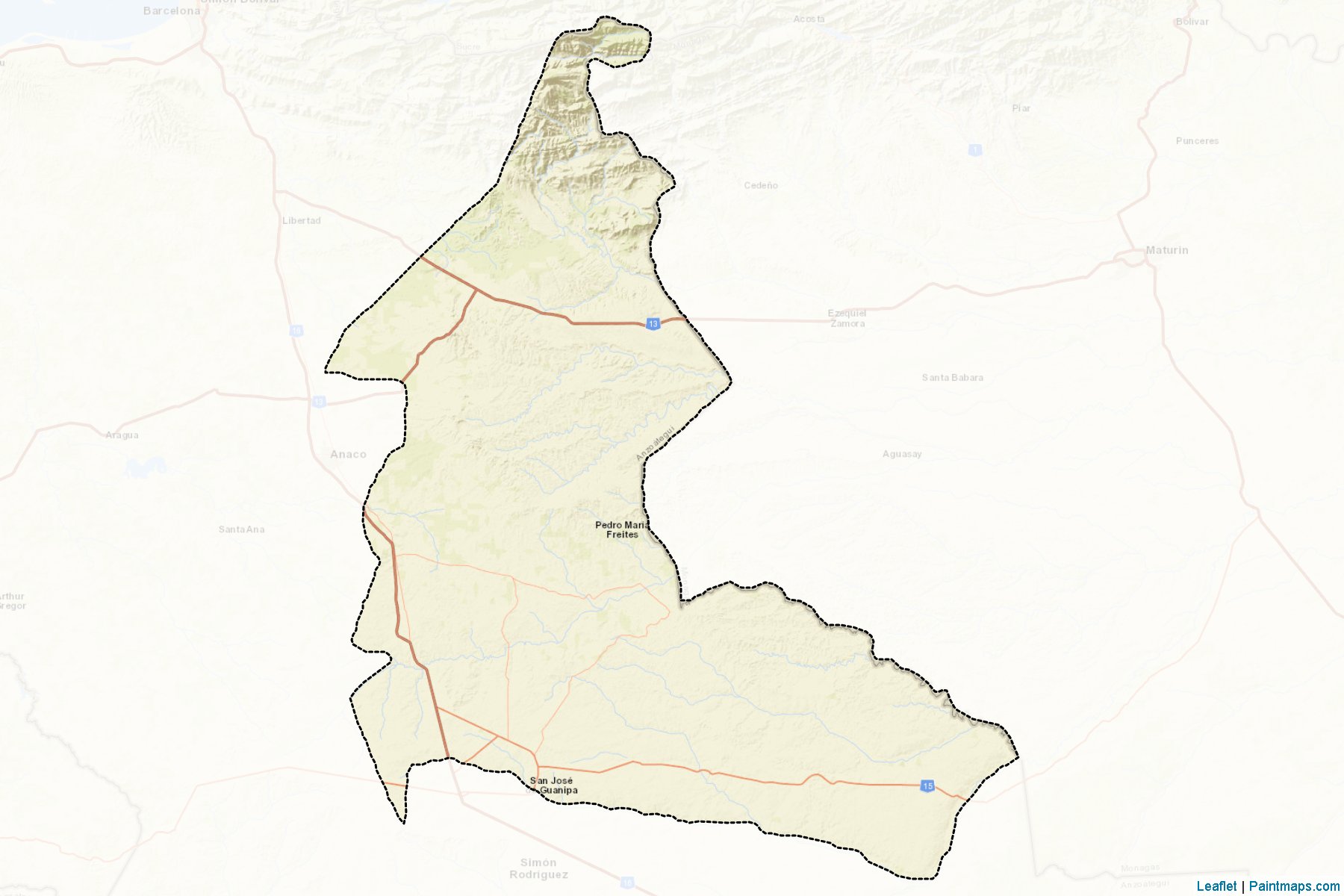 Freites (Anzoategui) Haritası Örnekleri-2
