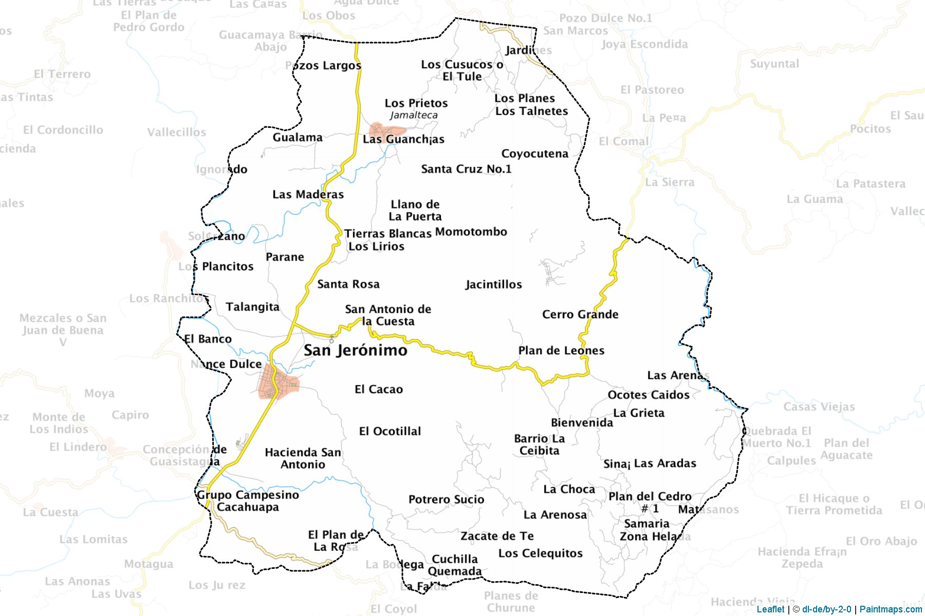 Muestras de recorte de mapas San Jeronimo (Comayagua)-1