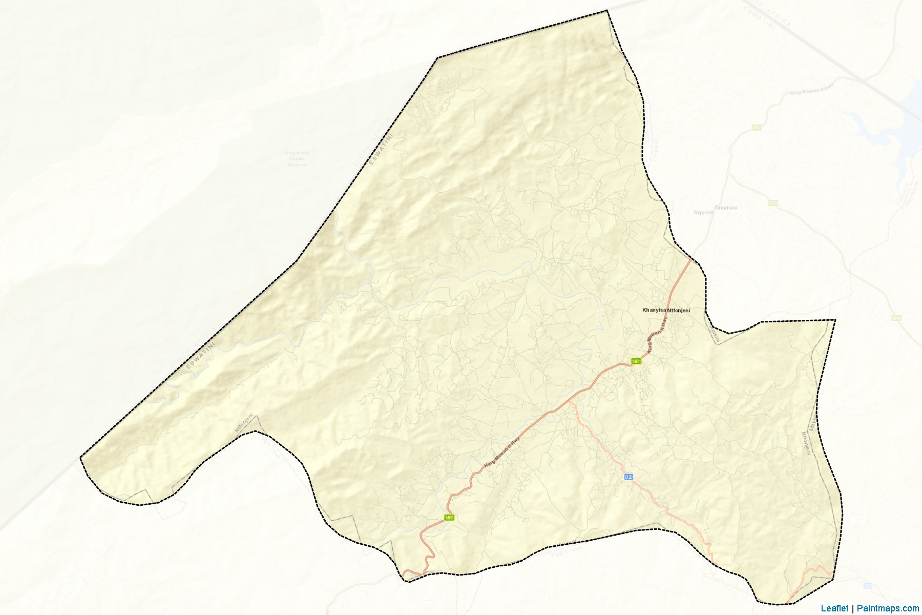 Muestras de recorte de mapas Ntfonjeni (Hhohho)-2