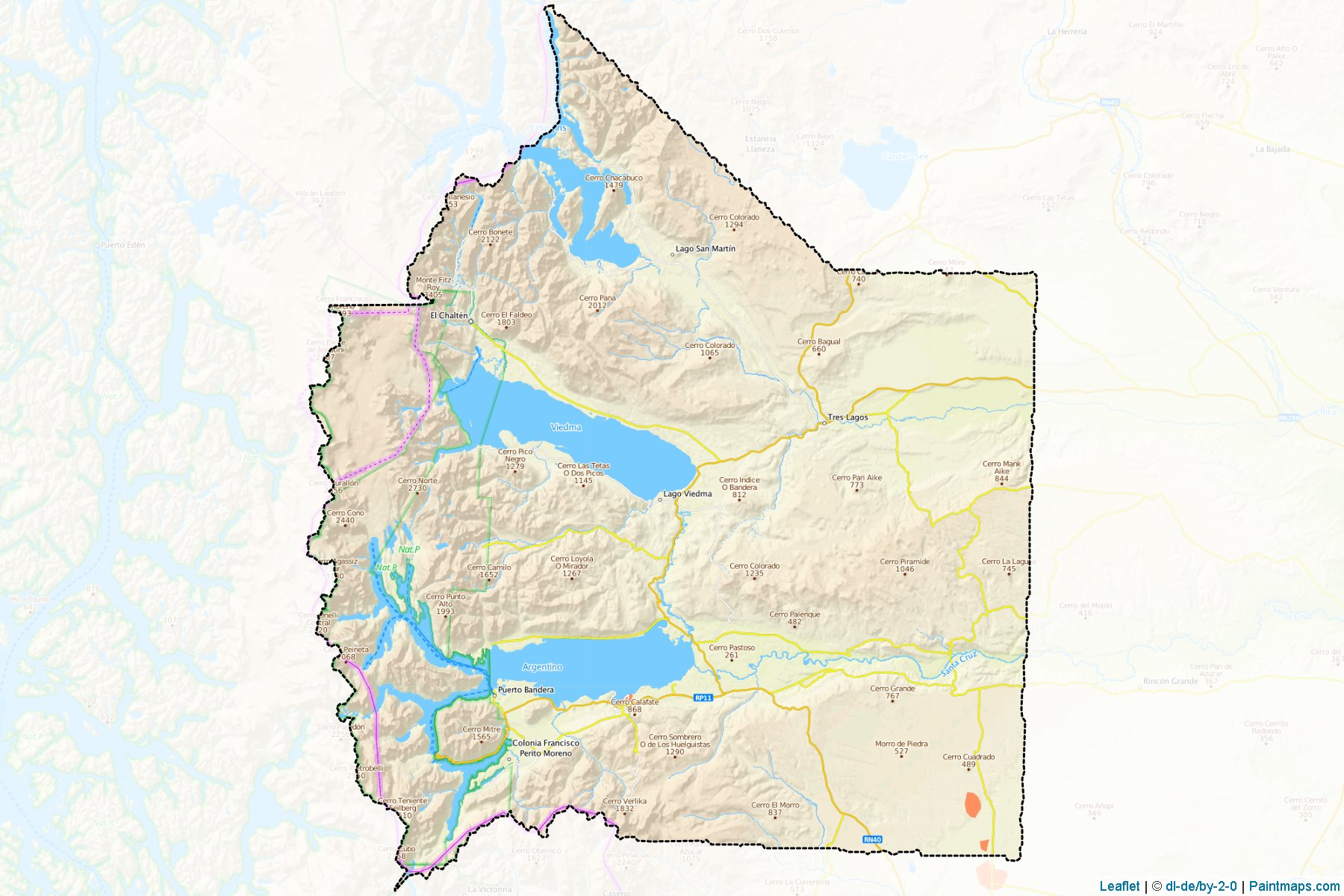 Lago Argentino (Santa Cruz) Map Cropping Samples-1