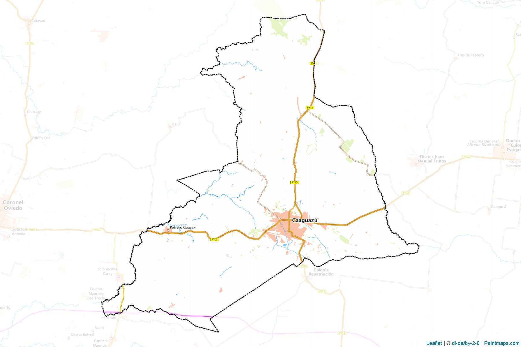 Caaguazu (Caagazu) Haritası Örnekleri-1