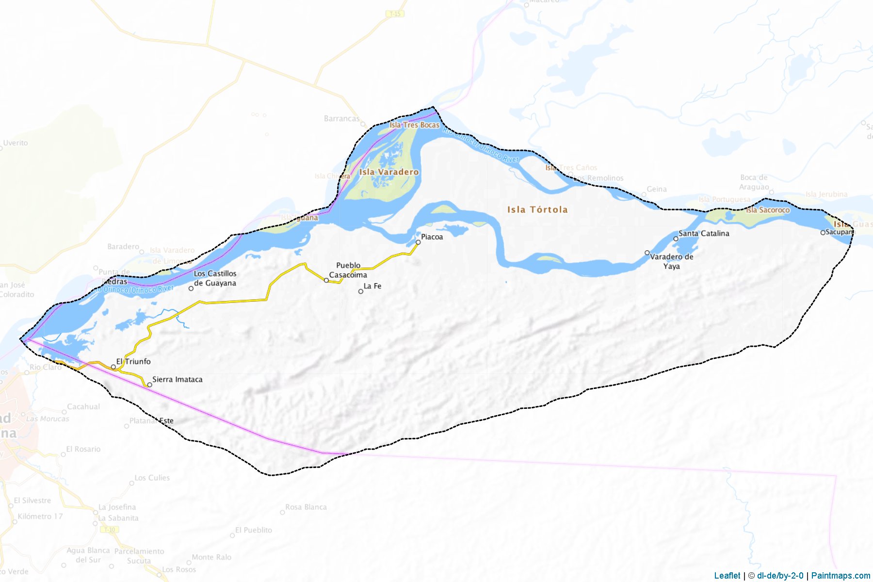 Muestras de recorte de mapas Casacoima (Delta Amacuro)-1