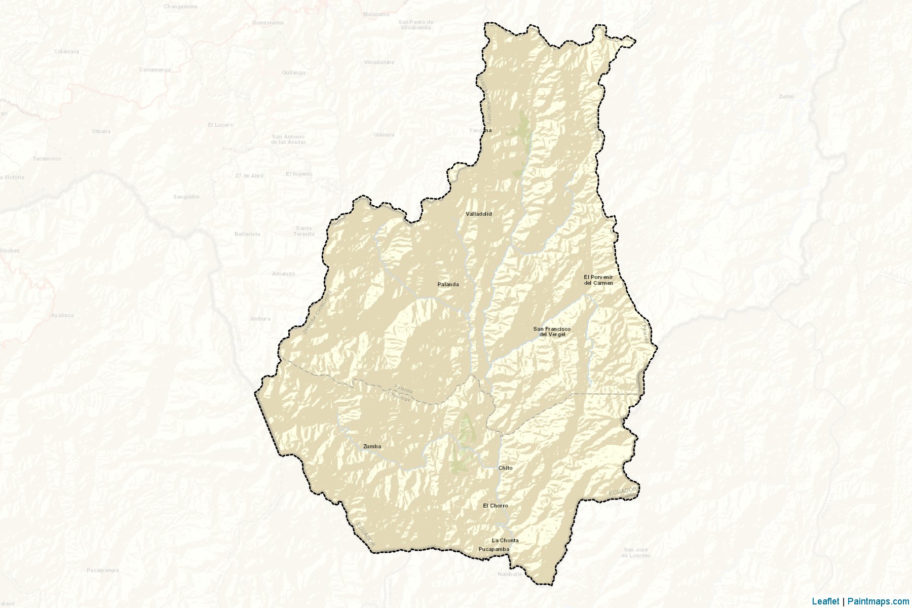 Muestras de recorte de mapas Chinchipe (Zamora Chinchipe)-2