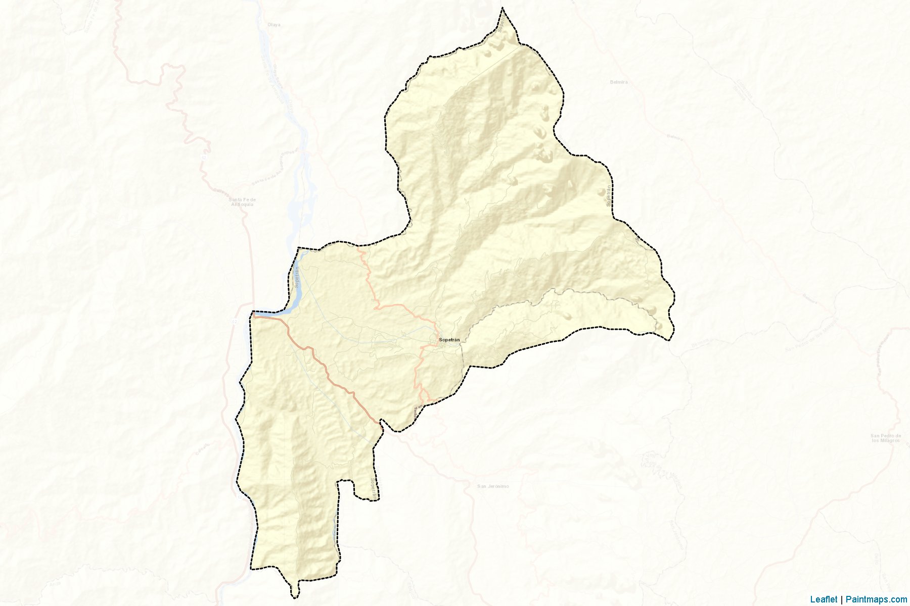 Muestras de recorte de mapas Sopetrán (Antioquia)-2