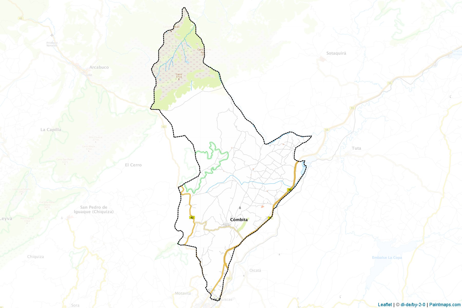 Muestras de recorte de mapas Cómbita (Boyacá)-1