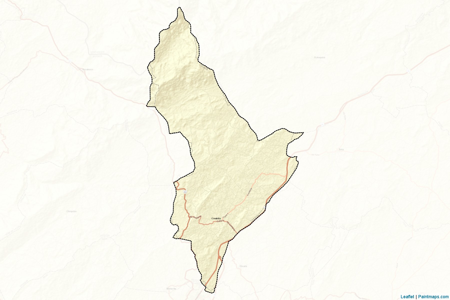 Muestras de recorte de mapas Cómbita (Boyacá)-2