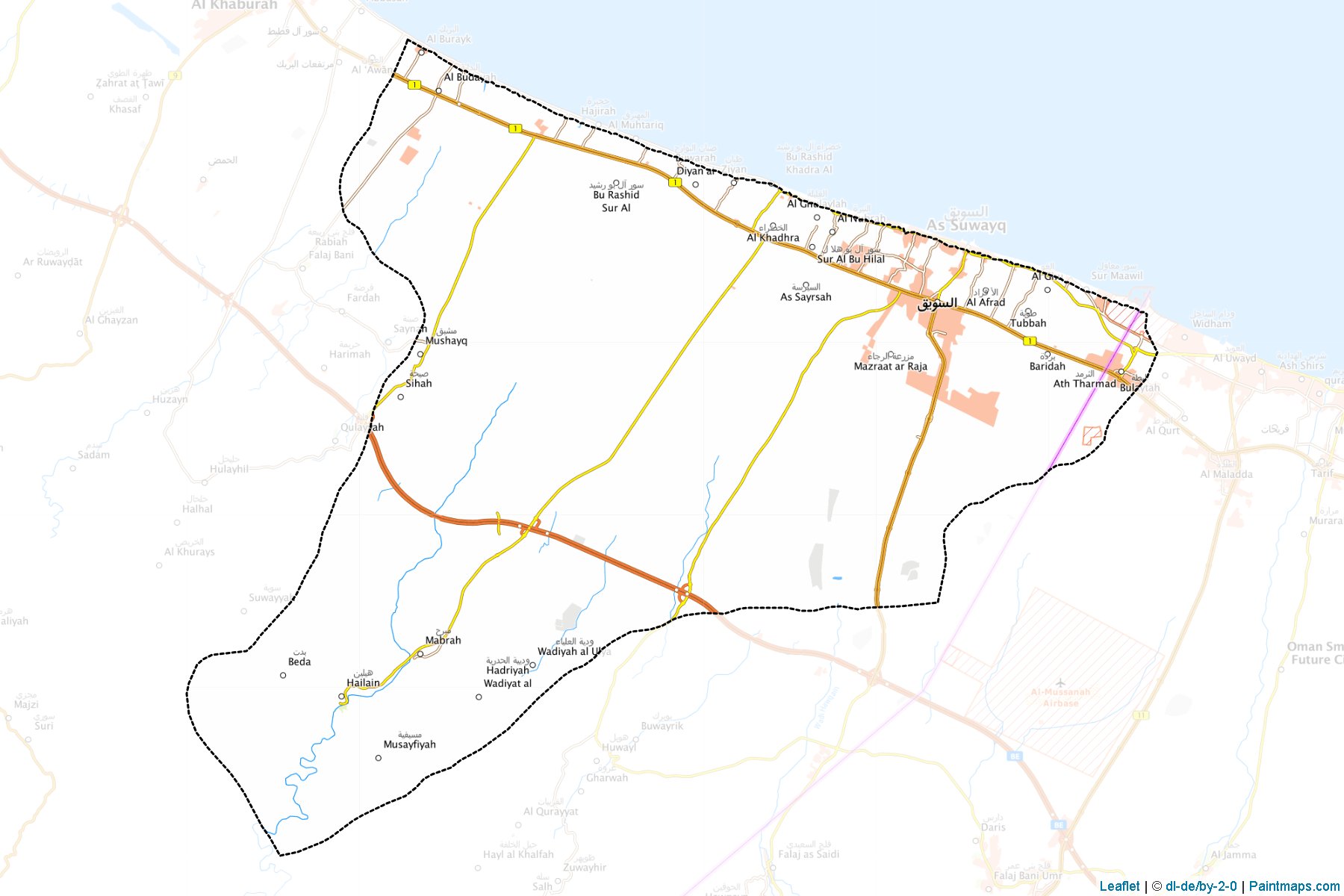 As Suwayq (Al Batinah Güney Yönetimi) Haritası Örnekleri-1