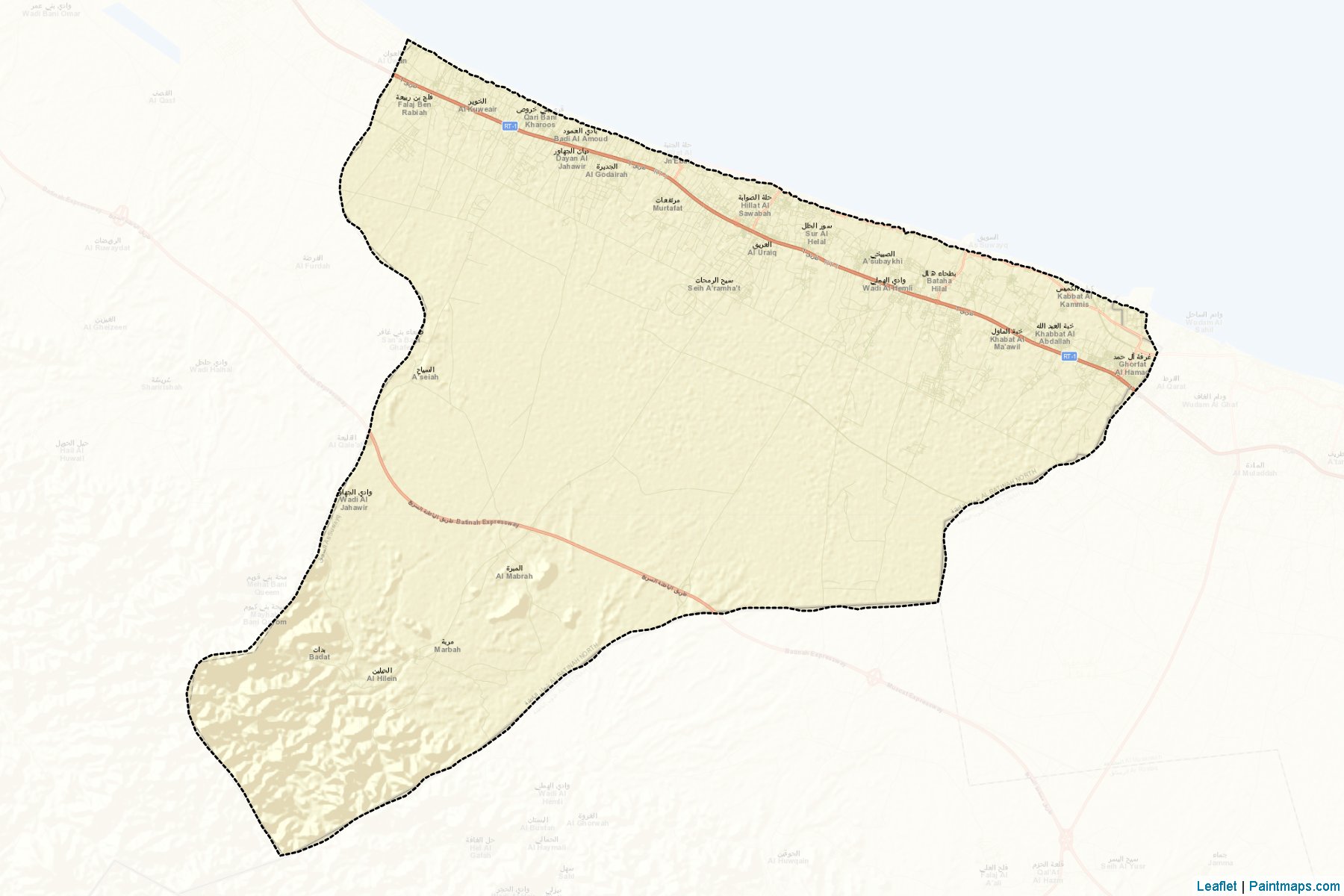 As Suwayq (Al Batinah Güney Yönetimi) Haritası Örnekleri-2