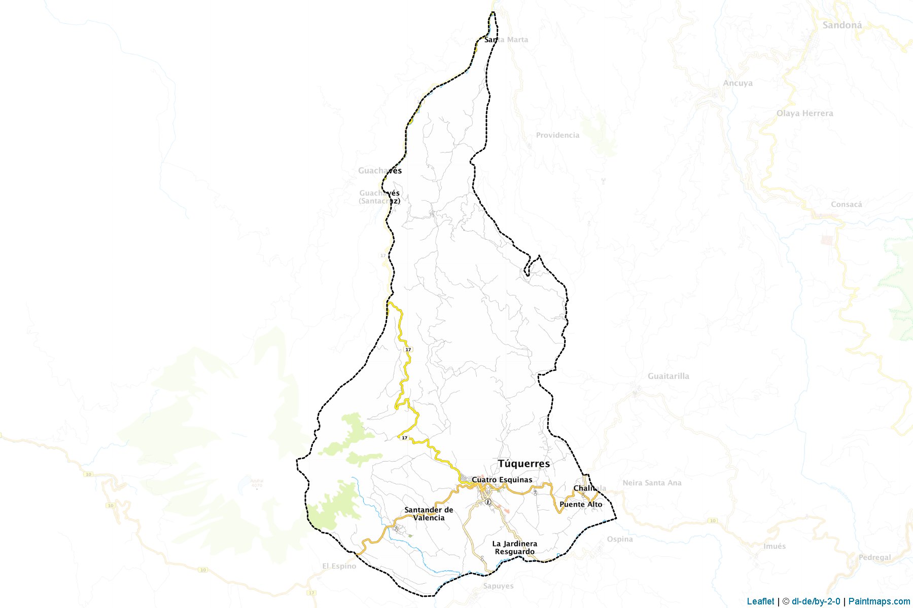 Túquerres (Nariño) Haritası Örnekleri-1