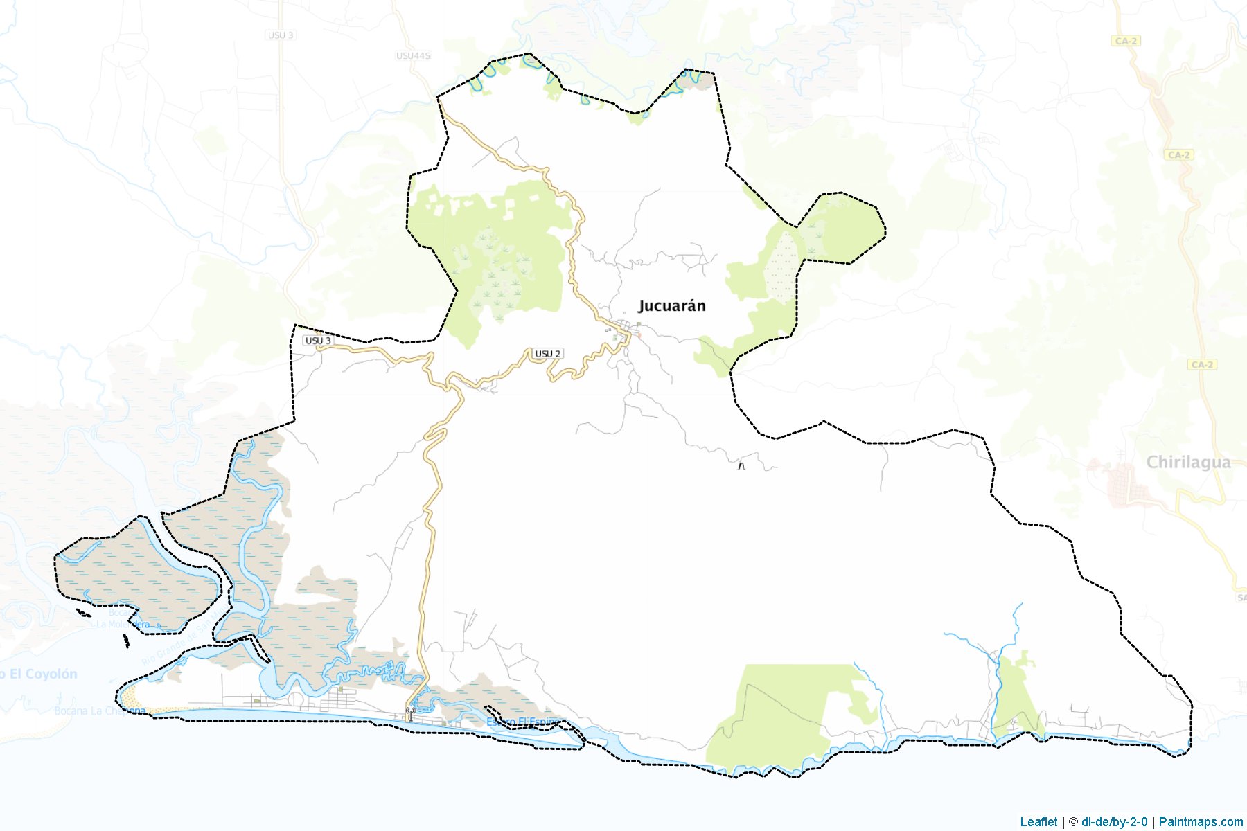 Muestras de recorte de mapas Jucuaran (Usulután)-1