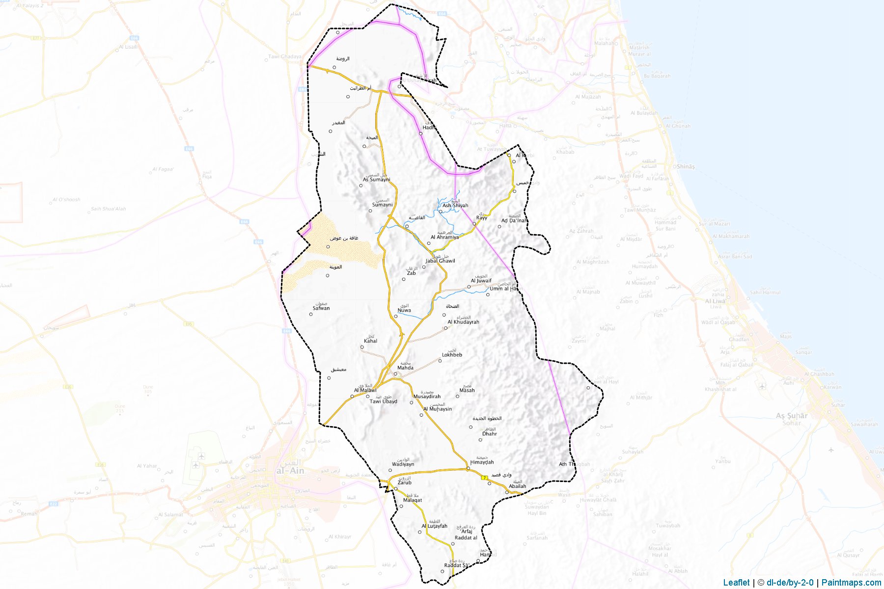 Muestras de recorte de mapas Mahadah (Al Buraymi)-1