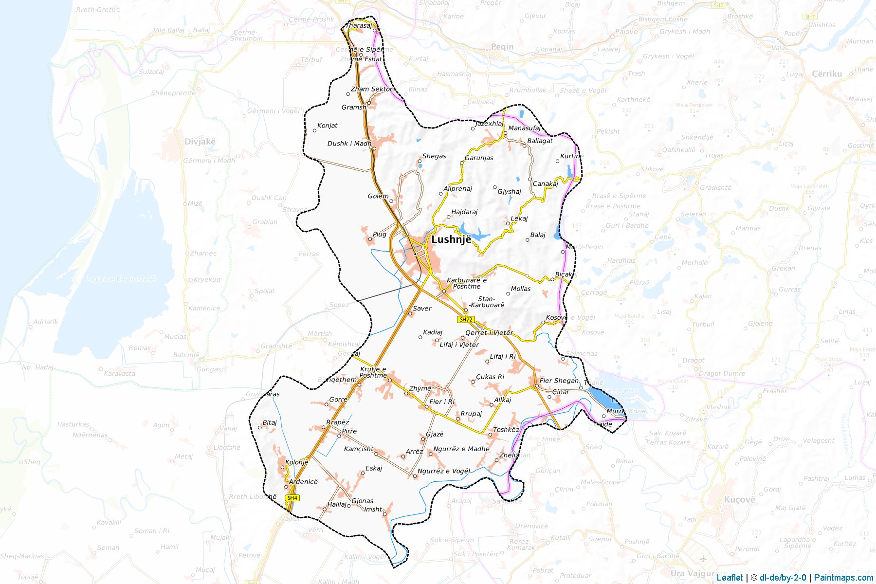 Lushnje (Fier) Map Cropping Samples-1