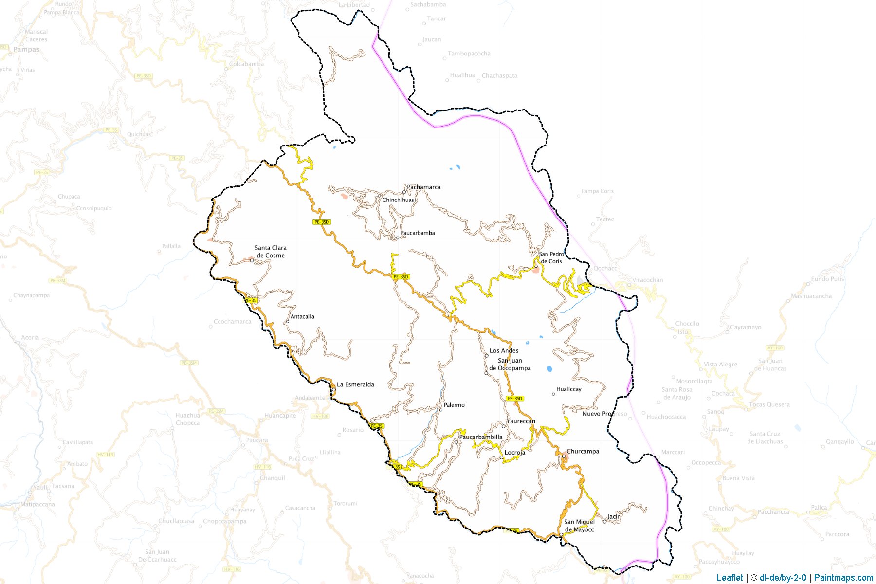 Muestras de recorte de mapas Churcampa (Huancavelica)-1