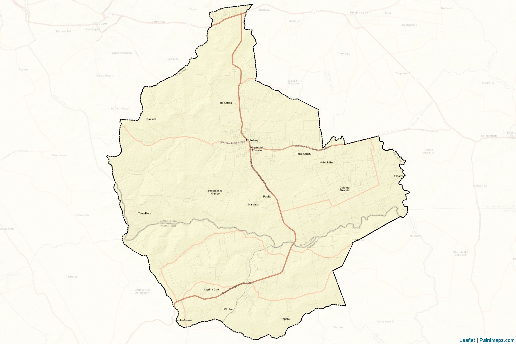 Muestras de recorte de mapas Piribebuy (Cordillera)-2