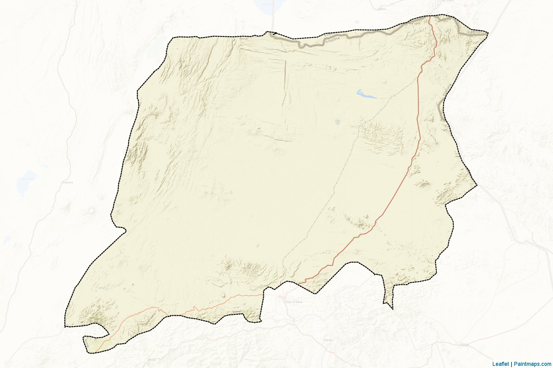 Muestras de recorte de mapas Shinile (Somali)-2