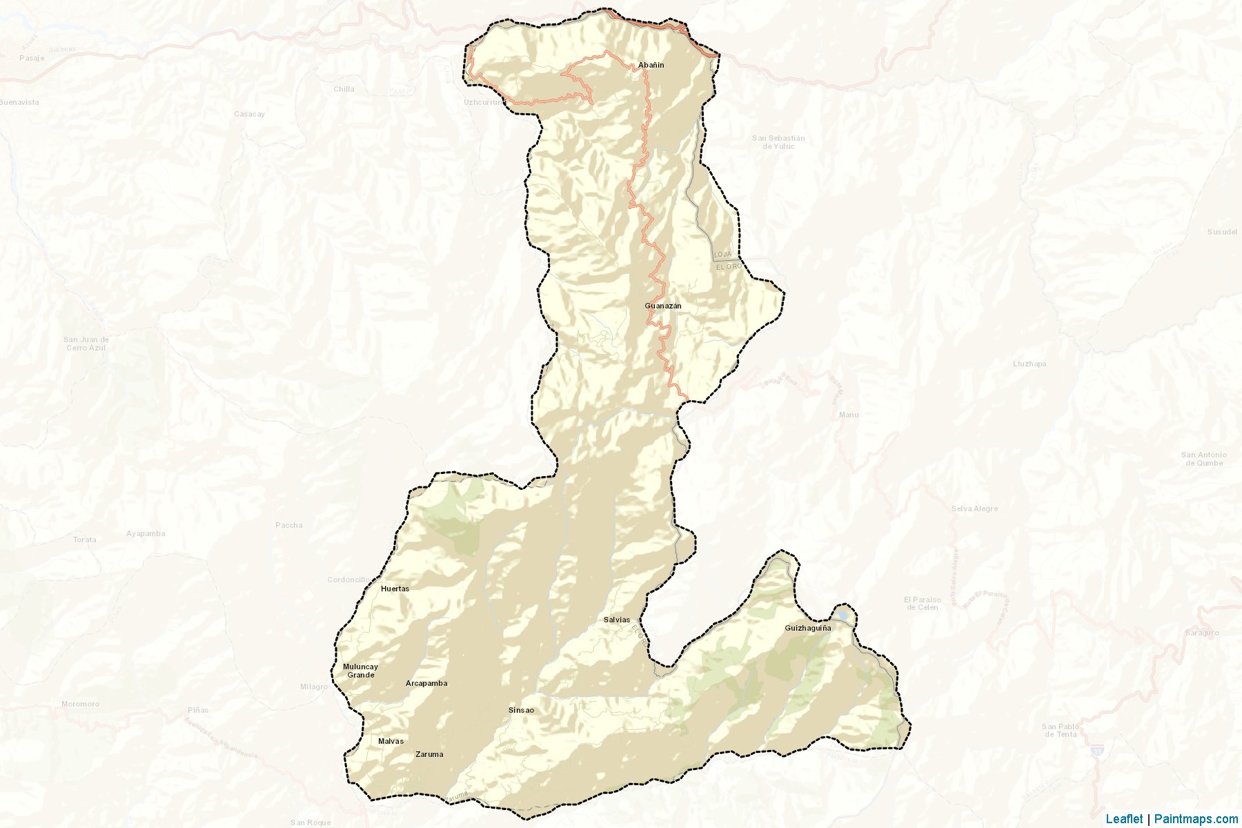 Muestras de recorte de mapas Zaruma (El Oro)-2