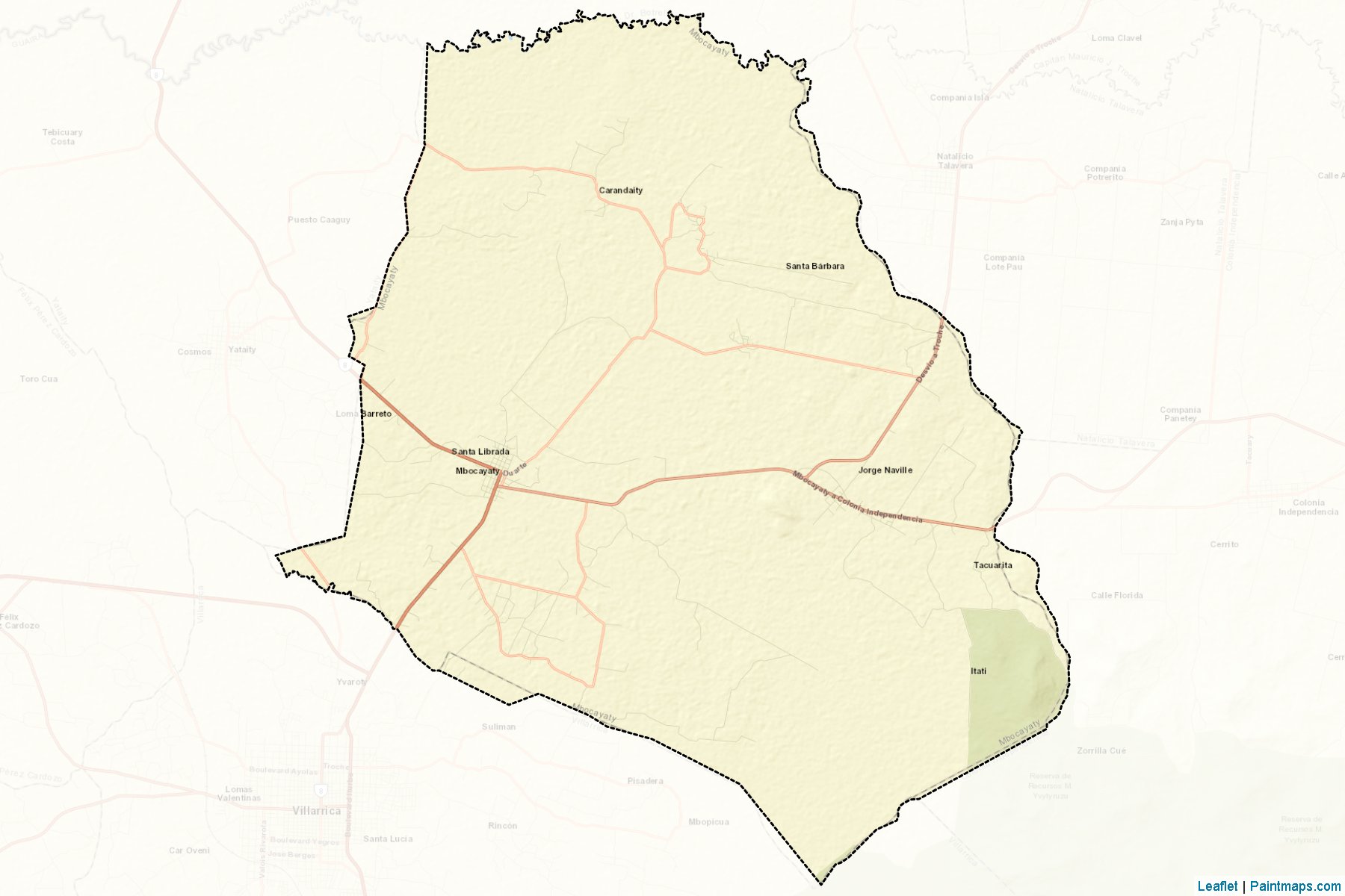 Muestras de recorte de mapas Mbocayaty (Guairá)-2