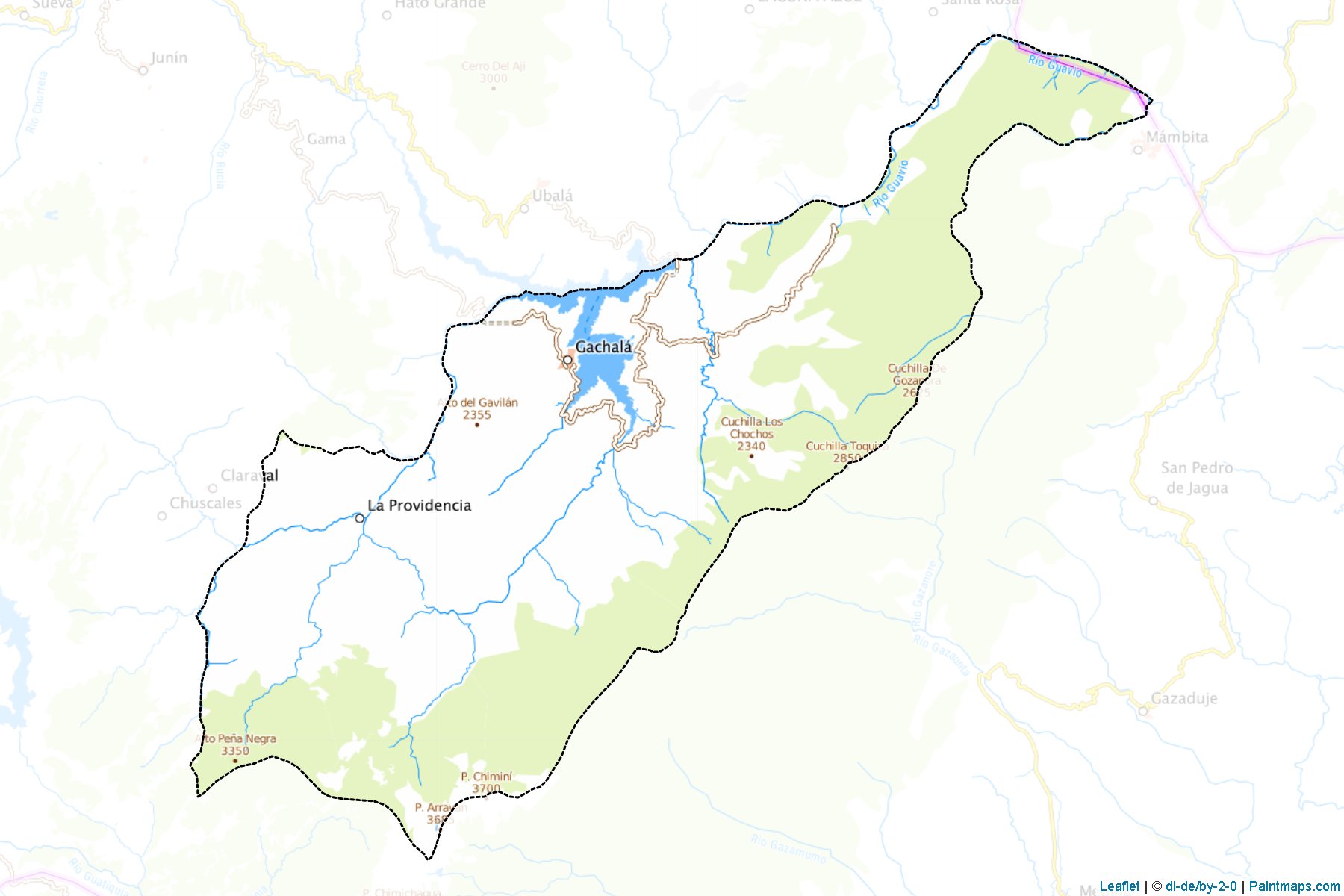 Gachalá (Cundinamarca) Map Cropping Samples-1