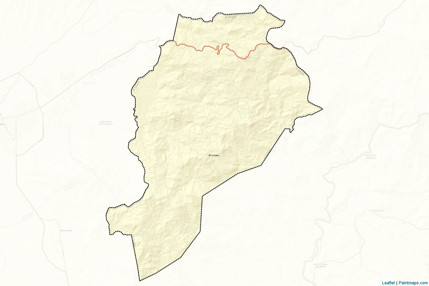 Muestras de recorte de mapas El Corpus (Choluteca)-2