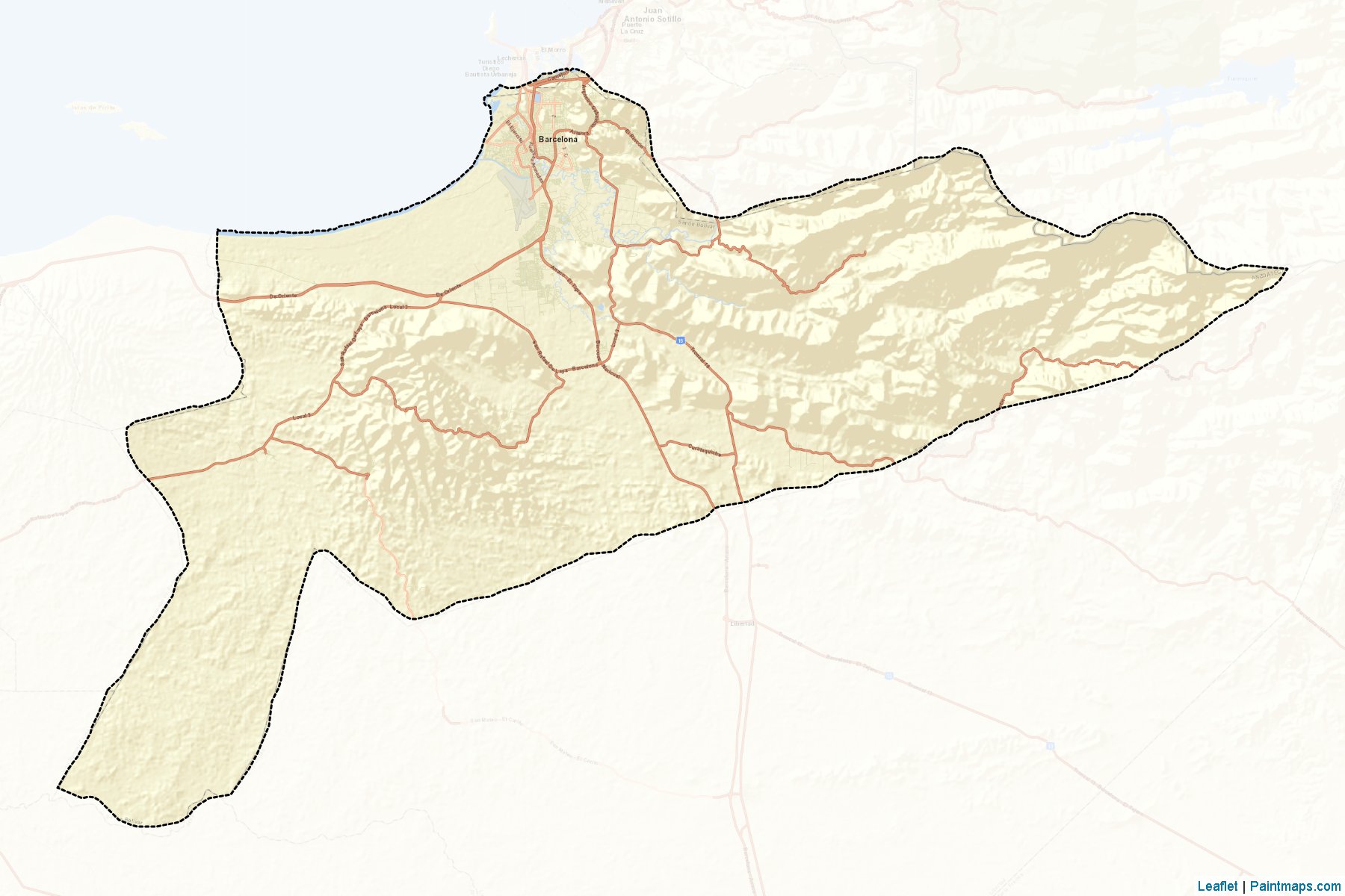 Muestras de recorte de mapas Bolivar (Anzoátegui)-2